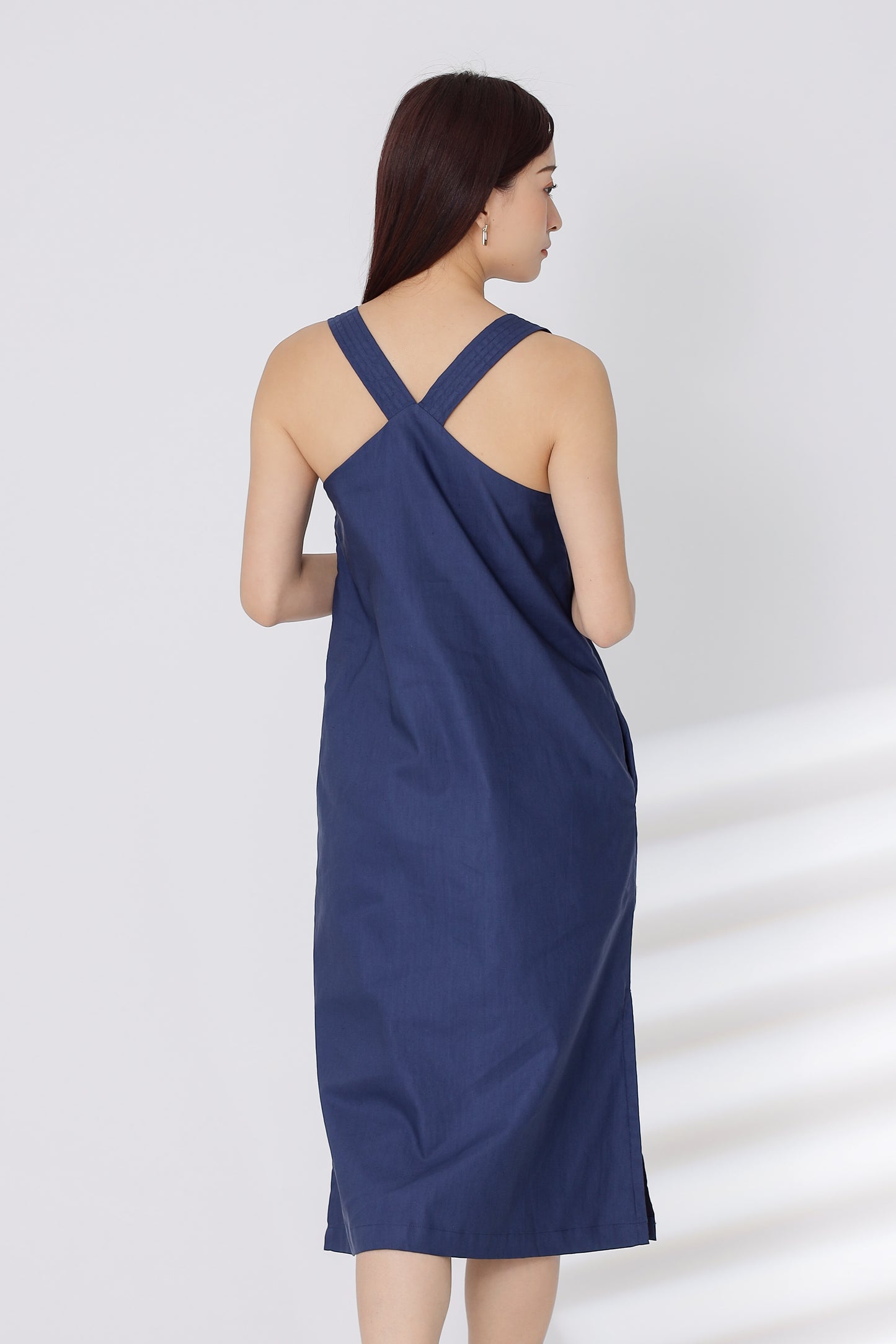 Quinn Square Neck Midi Dress - Navy