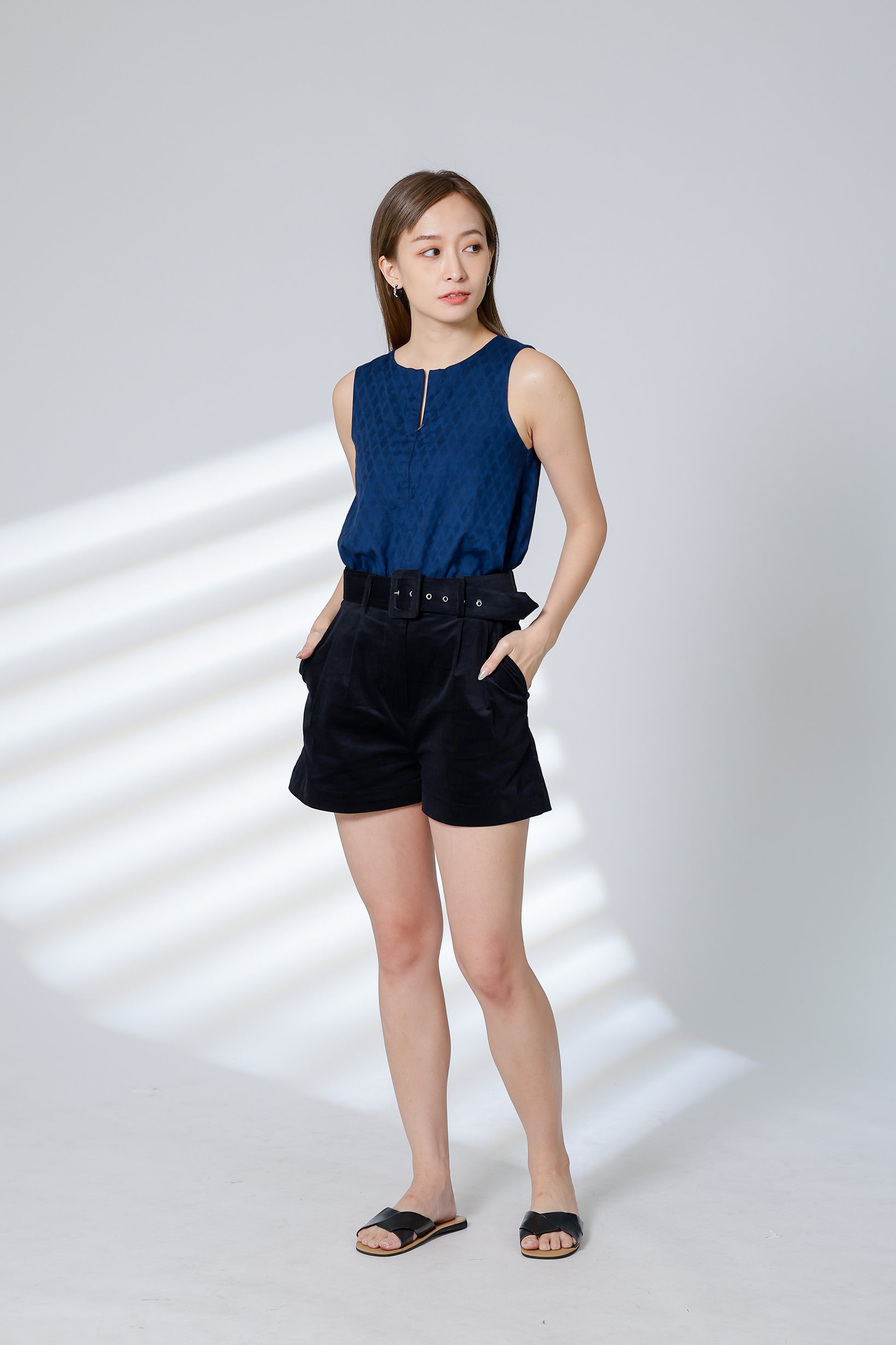 Rima Belted Short - Black
