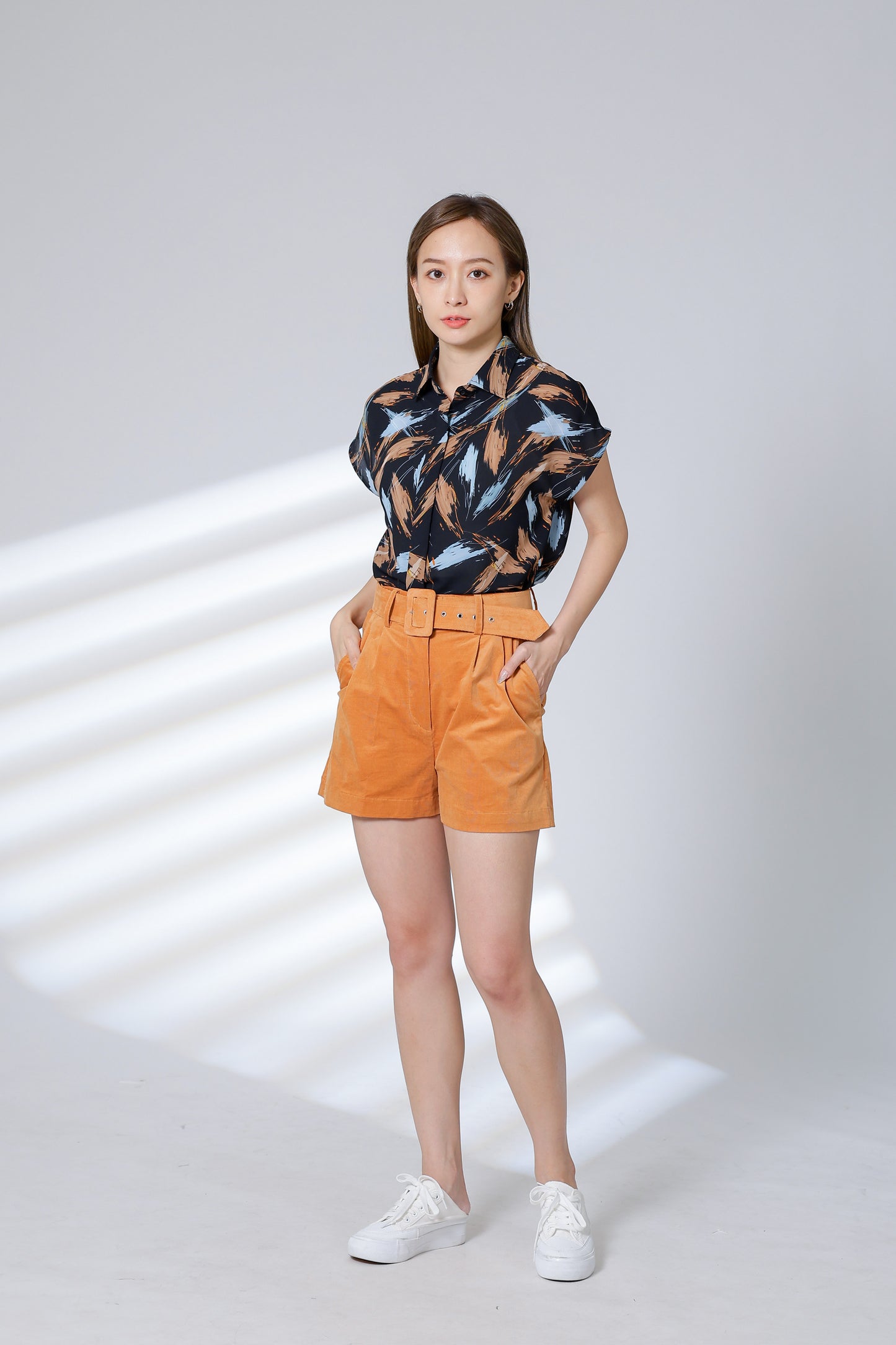 Rima Belted Short - Tan