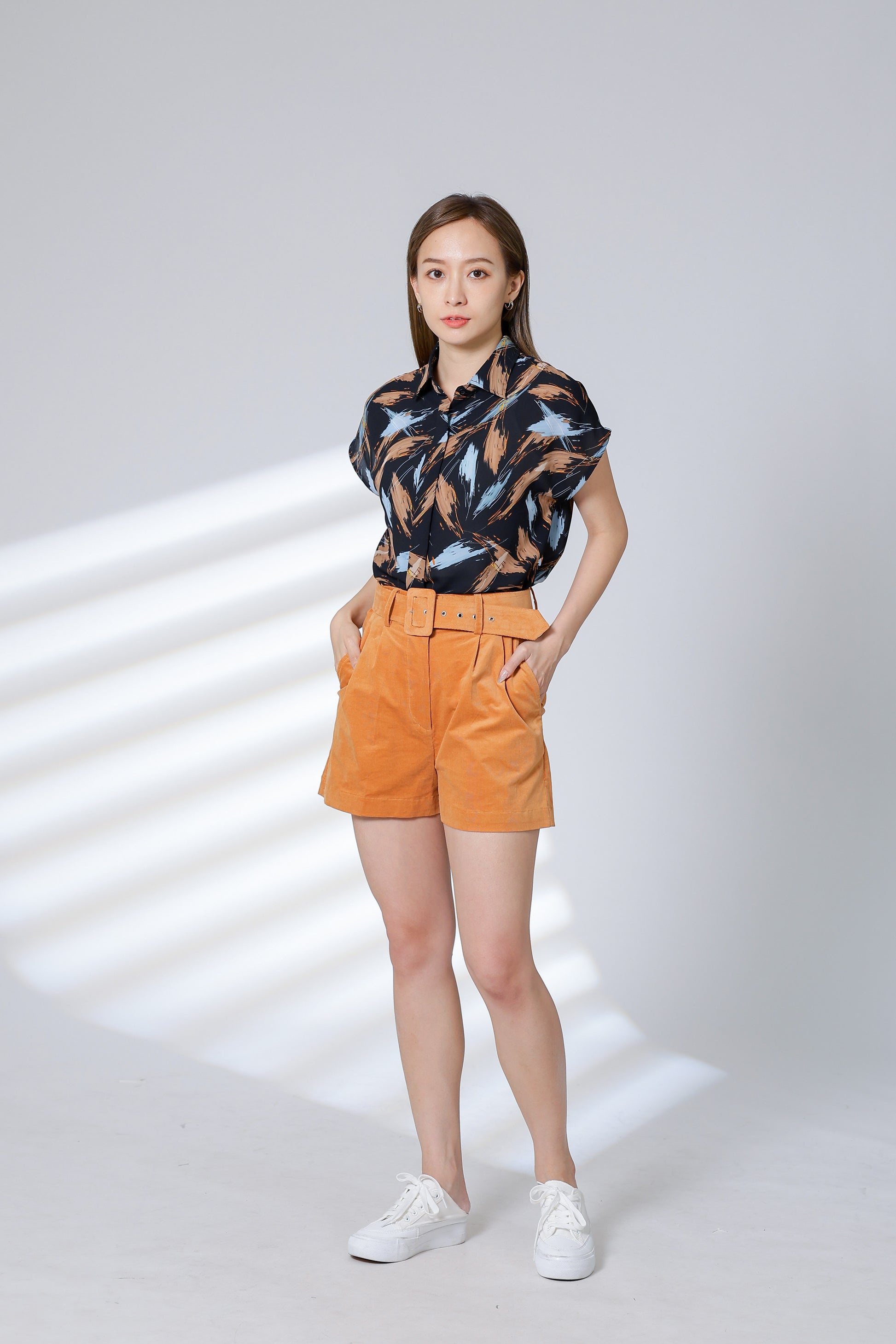 Rima Belted Short - Tan