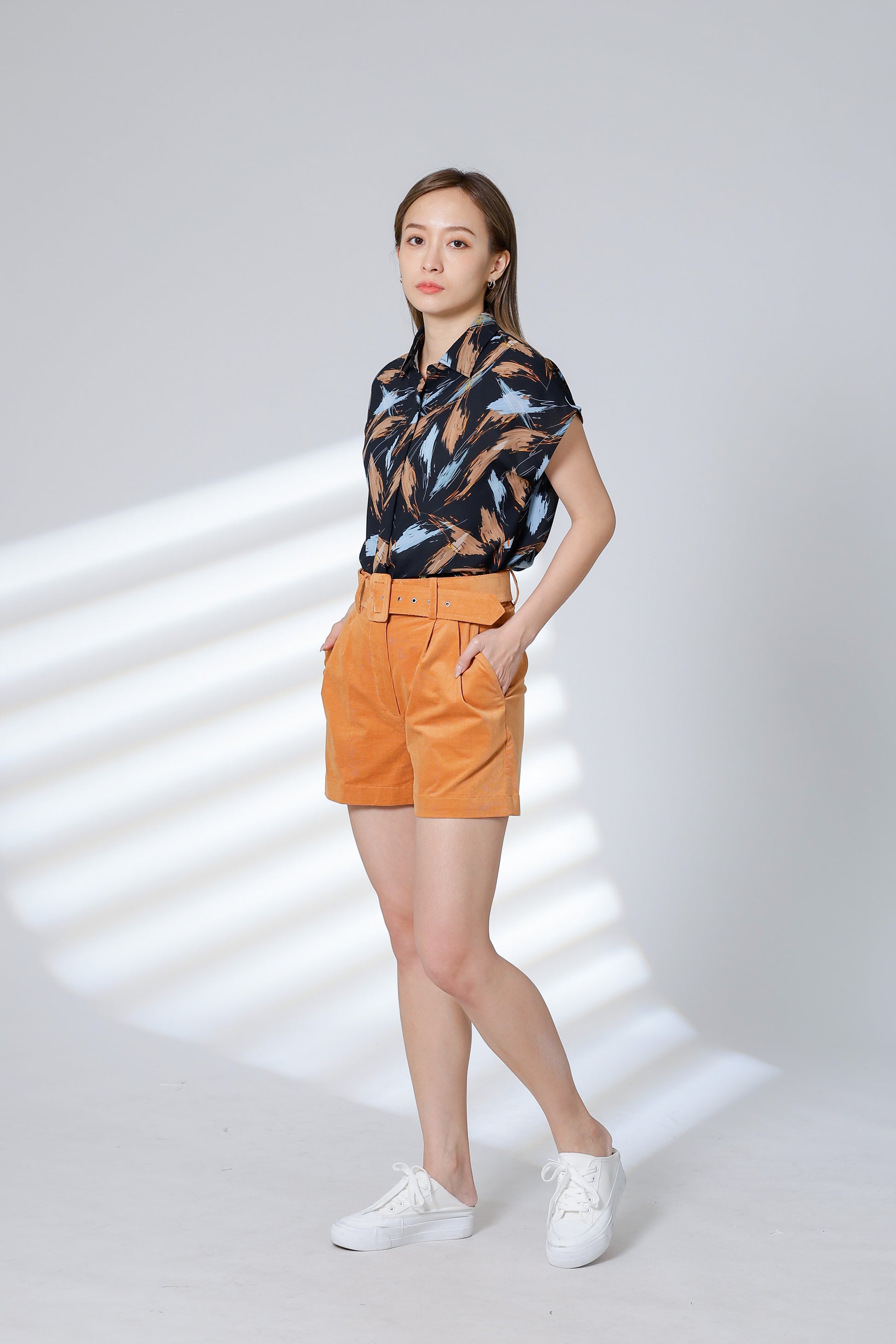 Rima Belted Short - Tan