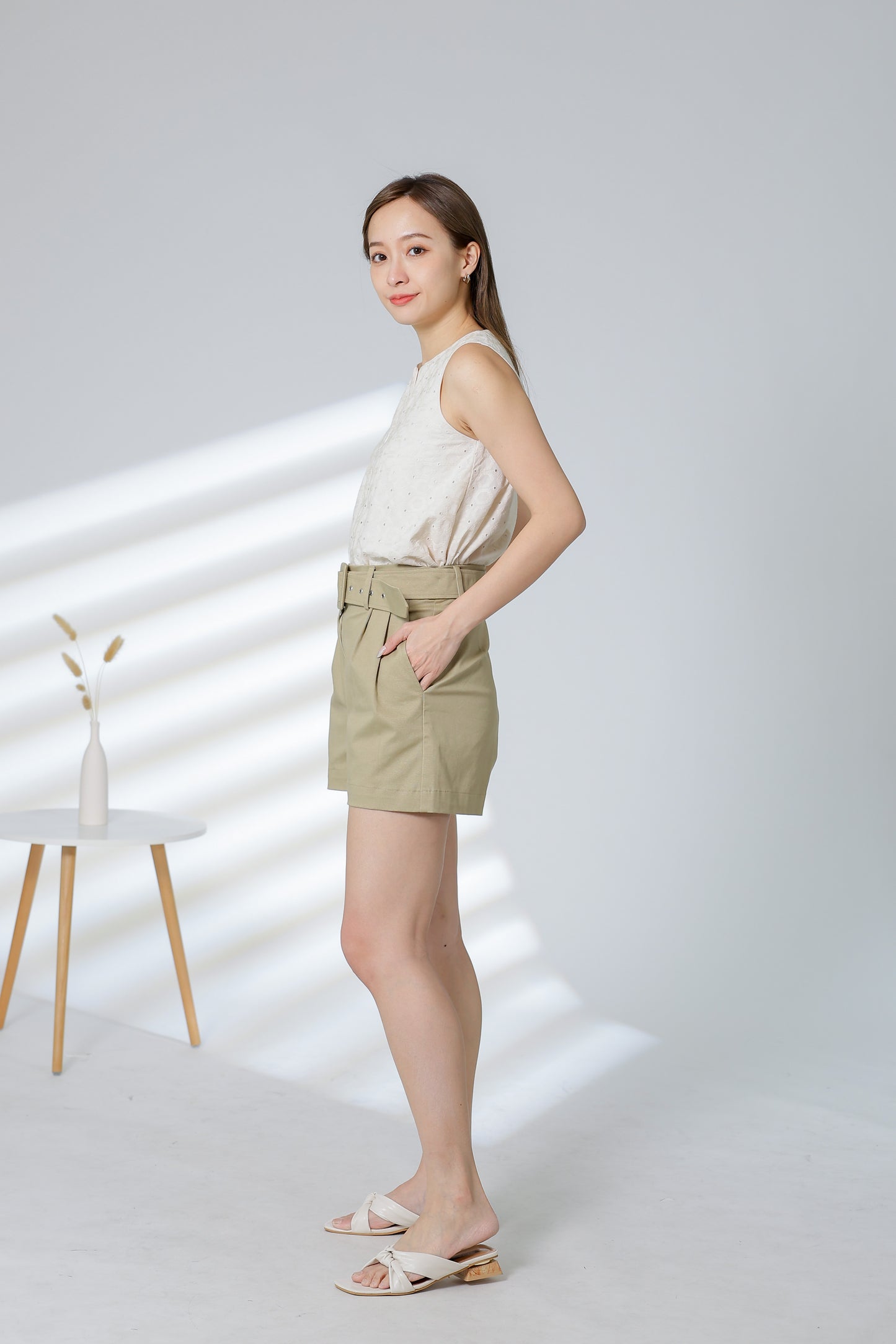 Rima Belted Short - Sand
