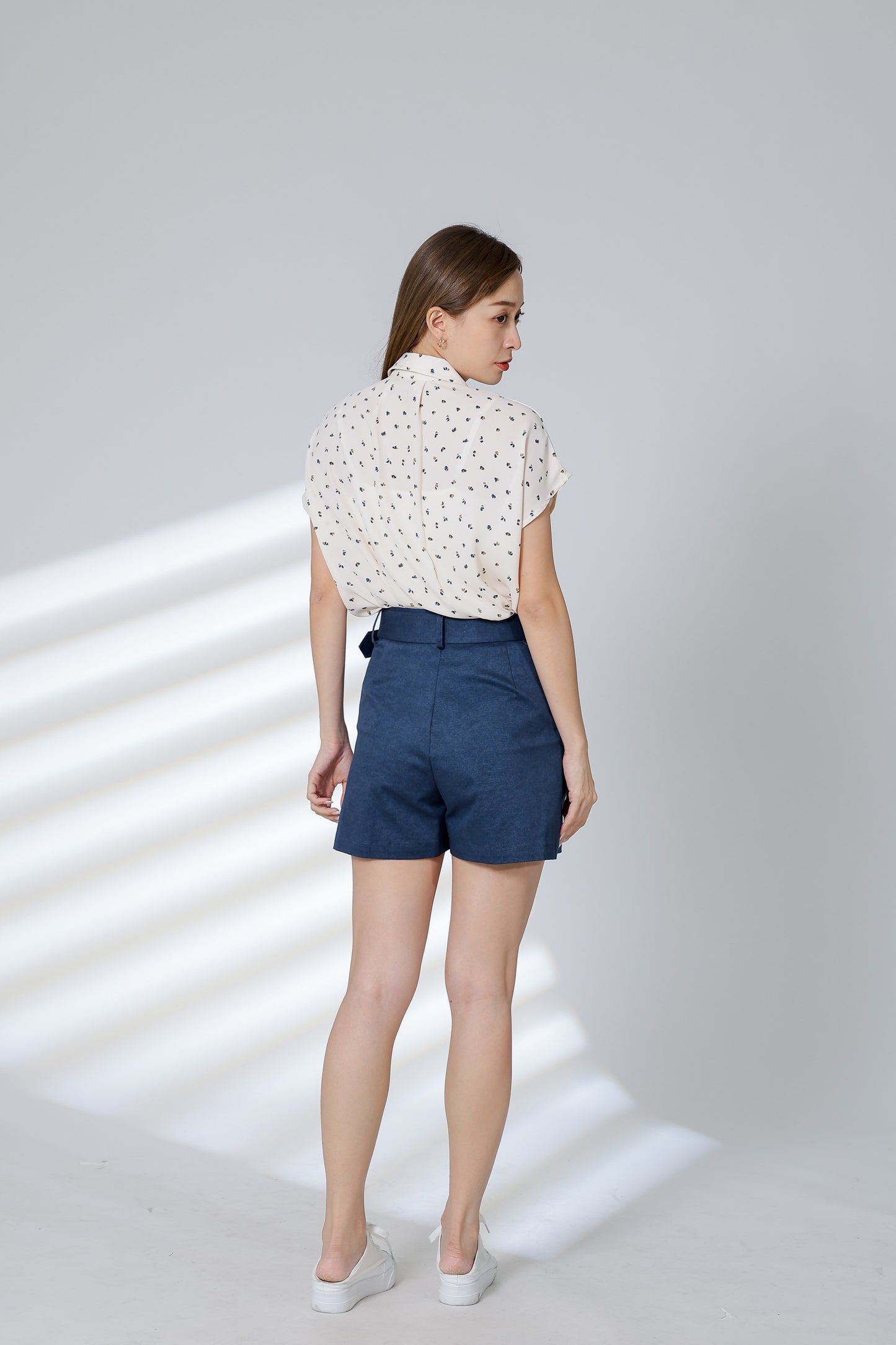 Rima Belted Short - Denim