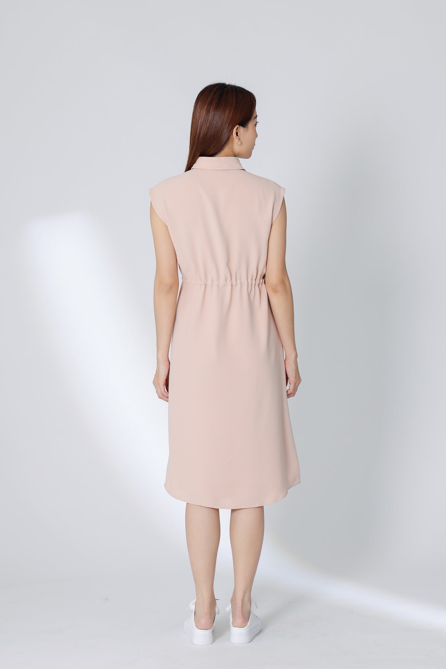 Robyn Drawstring Dress - Nude
