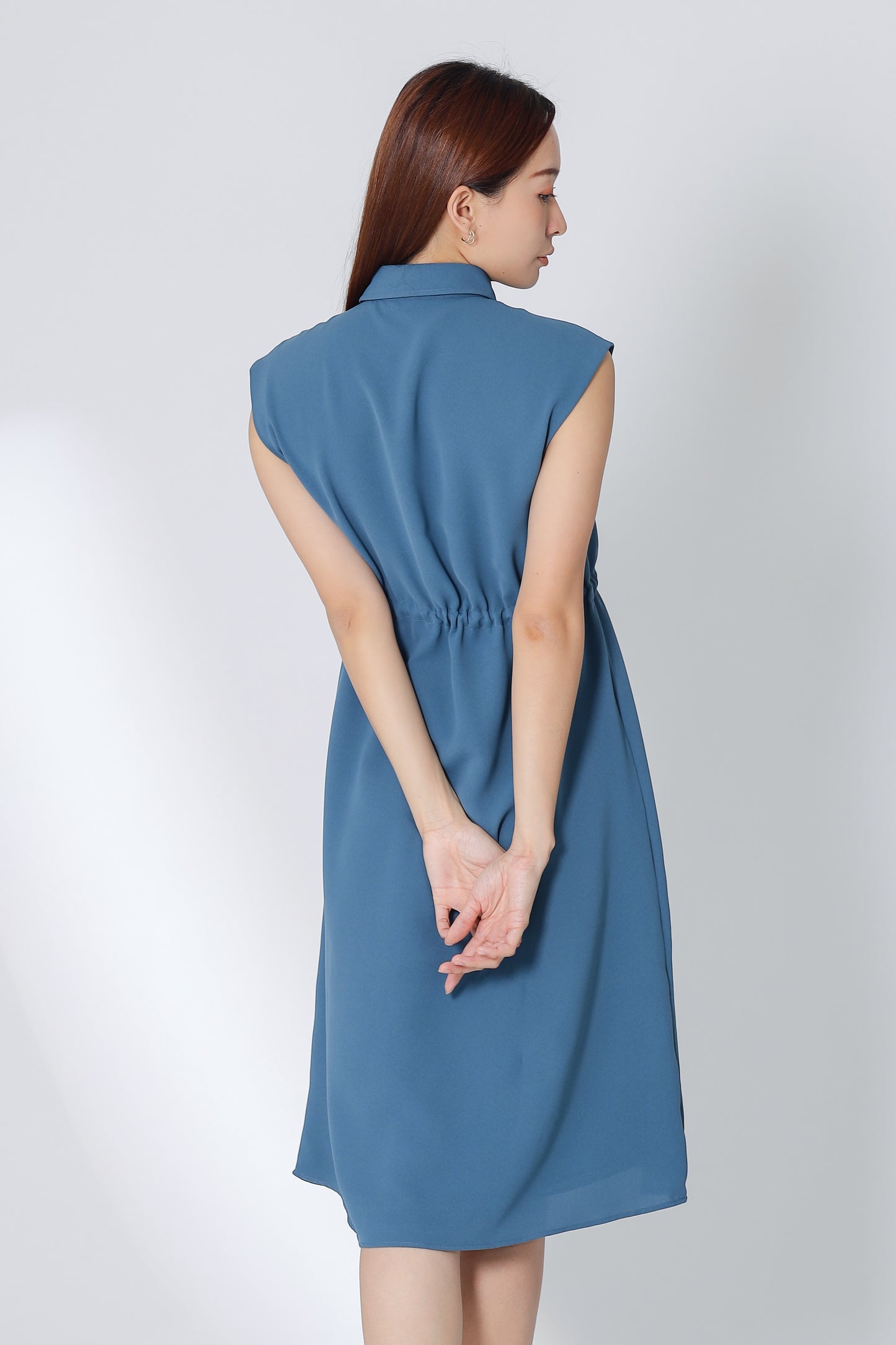 Robyn Drawstring Dress - Teal