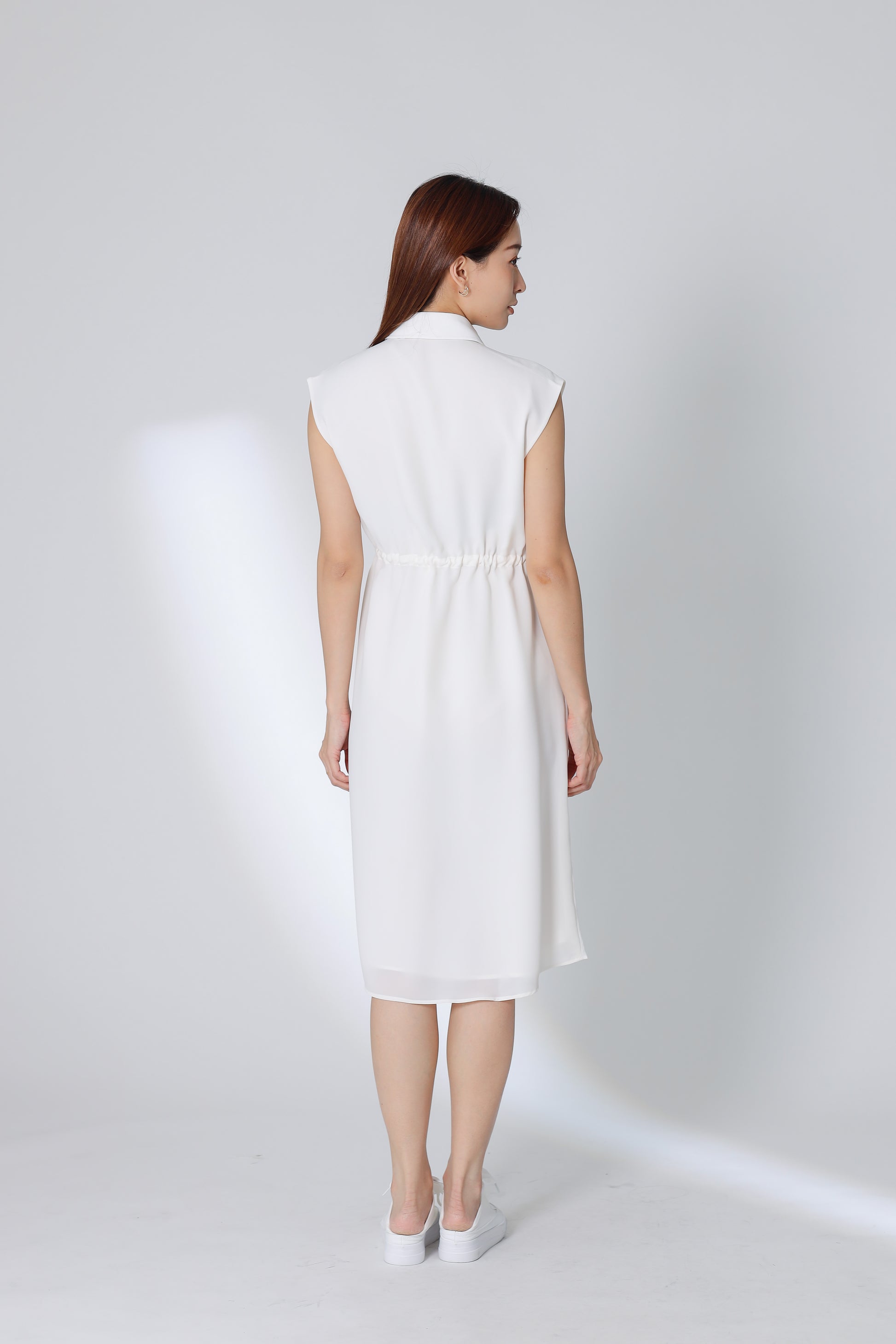 Robyn Drawstring Dress - Ivory