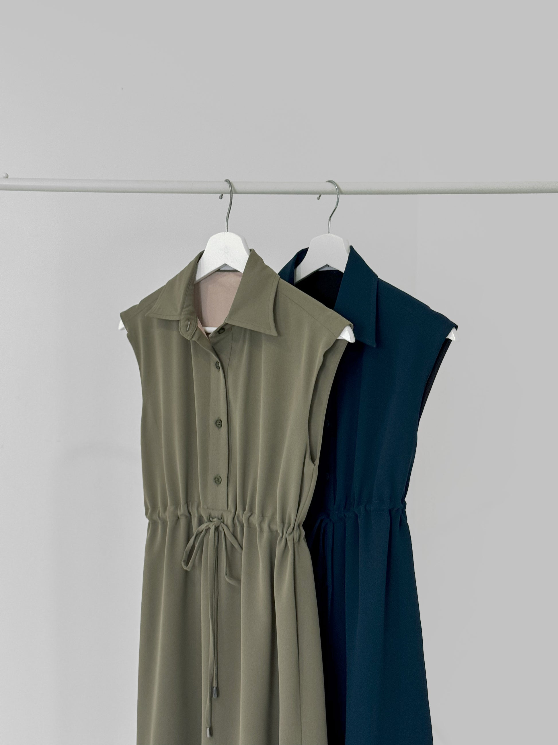 Robyn Drawstring Dress - Sage