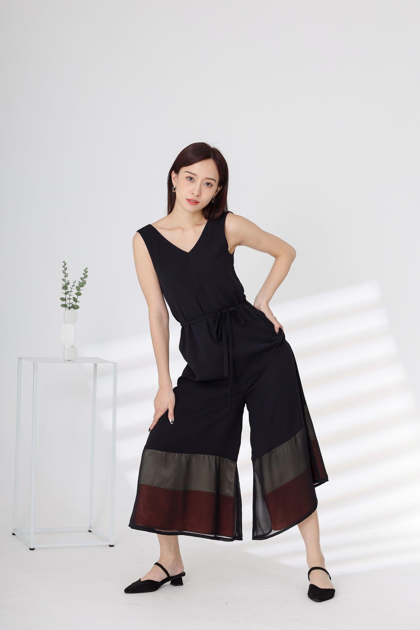 Sabelle Colour Block Jumpsuit - Black