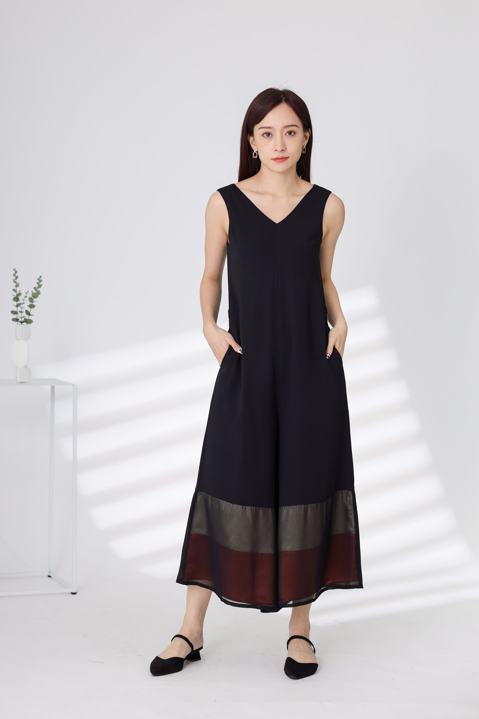 Sabelle Colour Block Jumpsuit - Black