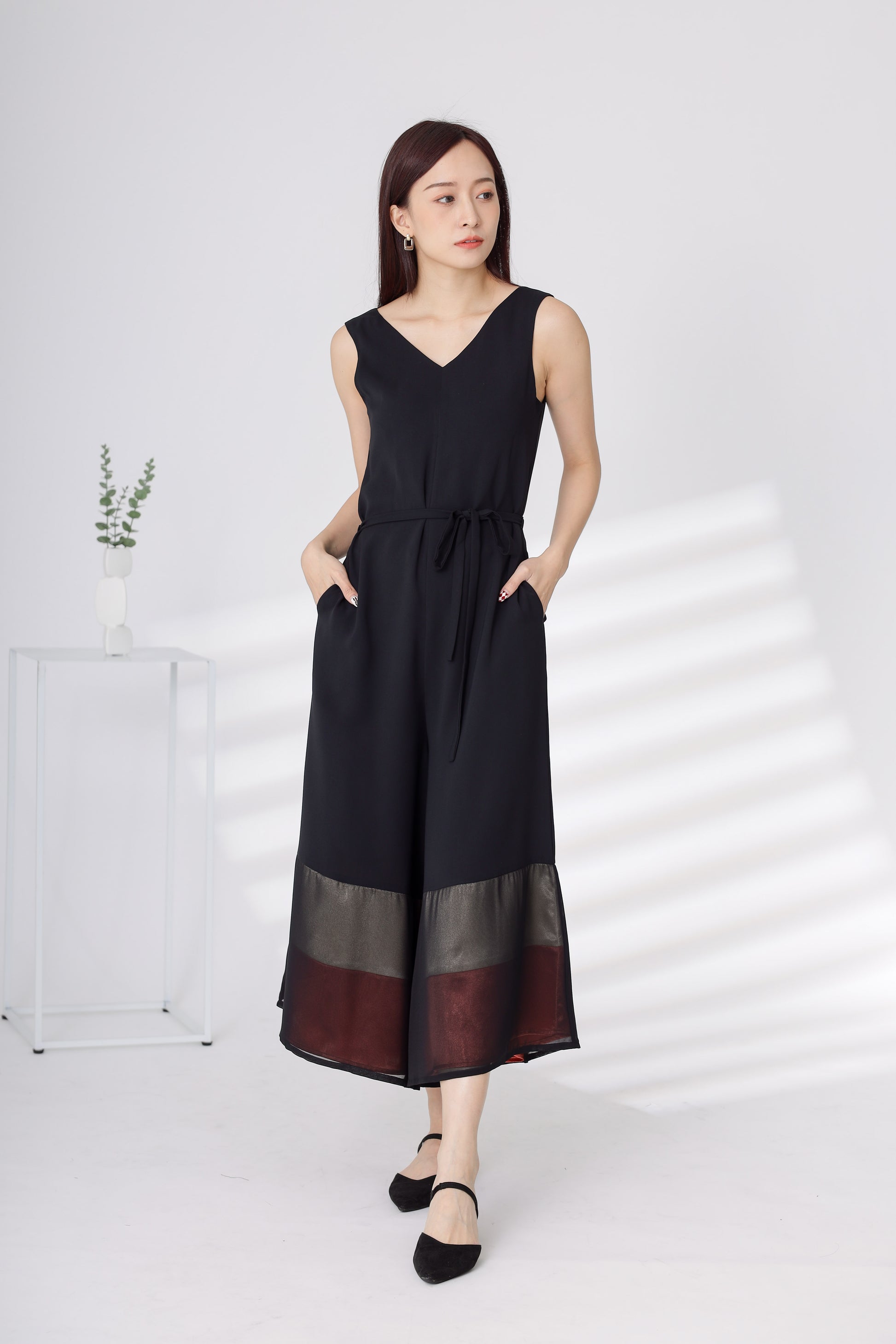 Sabelle Colour Block Jumpsuit - Black