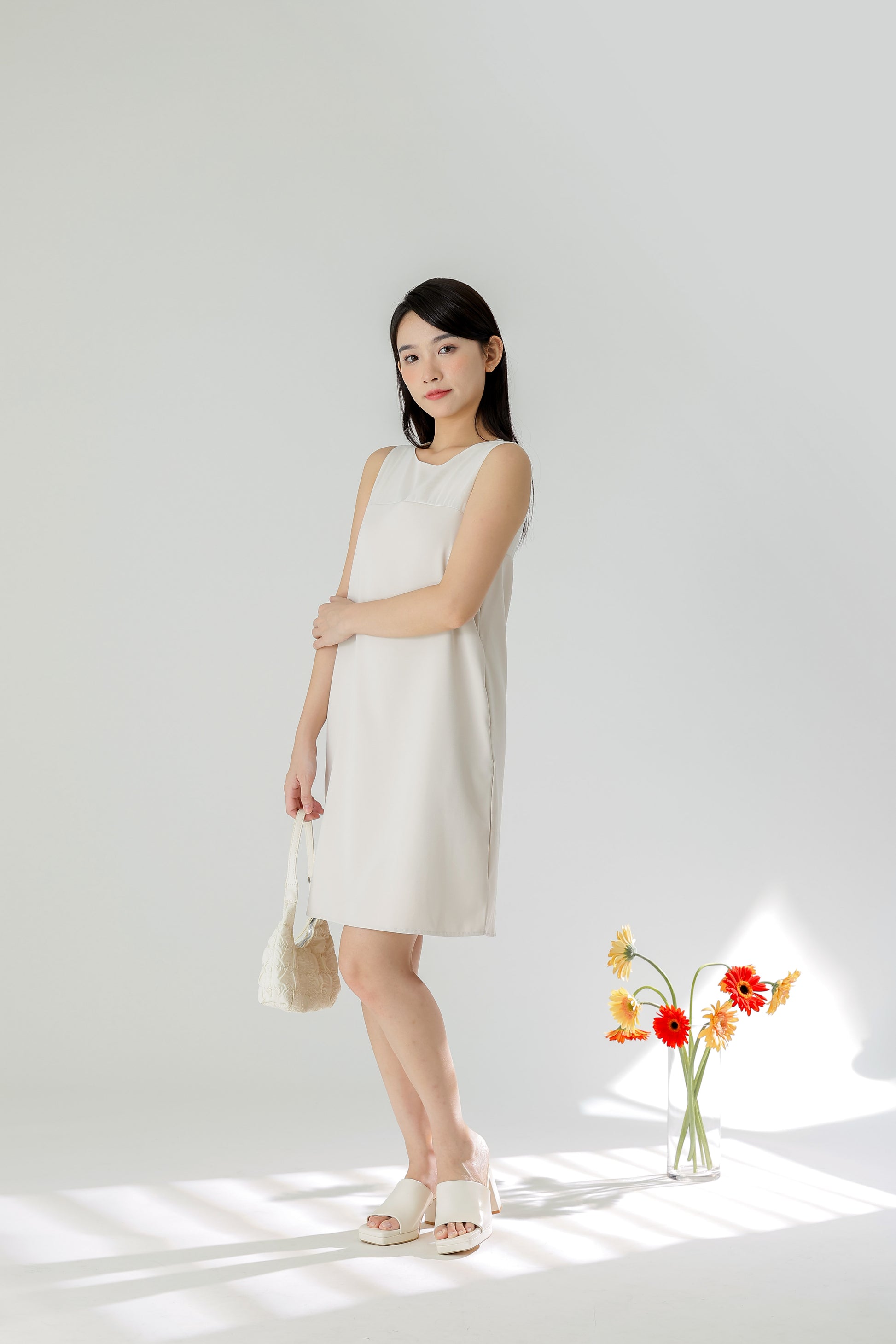 Savannah Classic Shift Dress - Beige