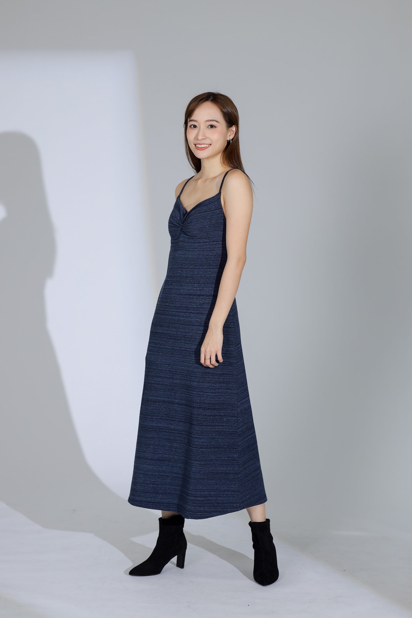 Selma Padded Slip Dress - Blue