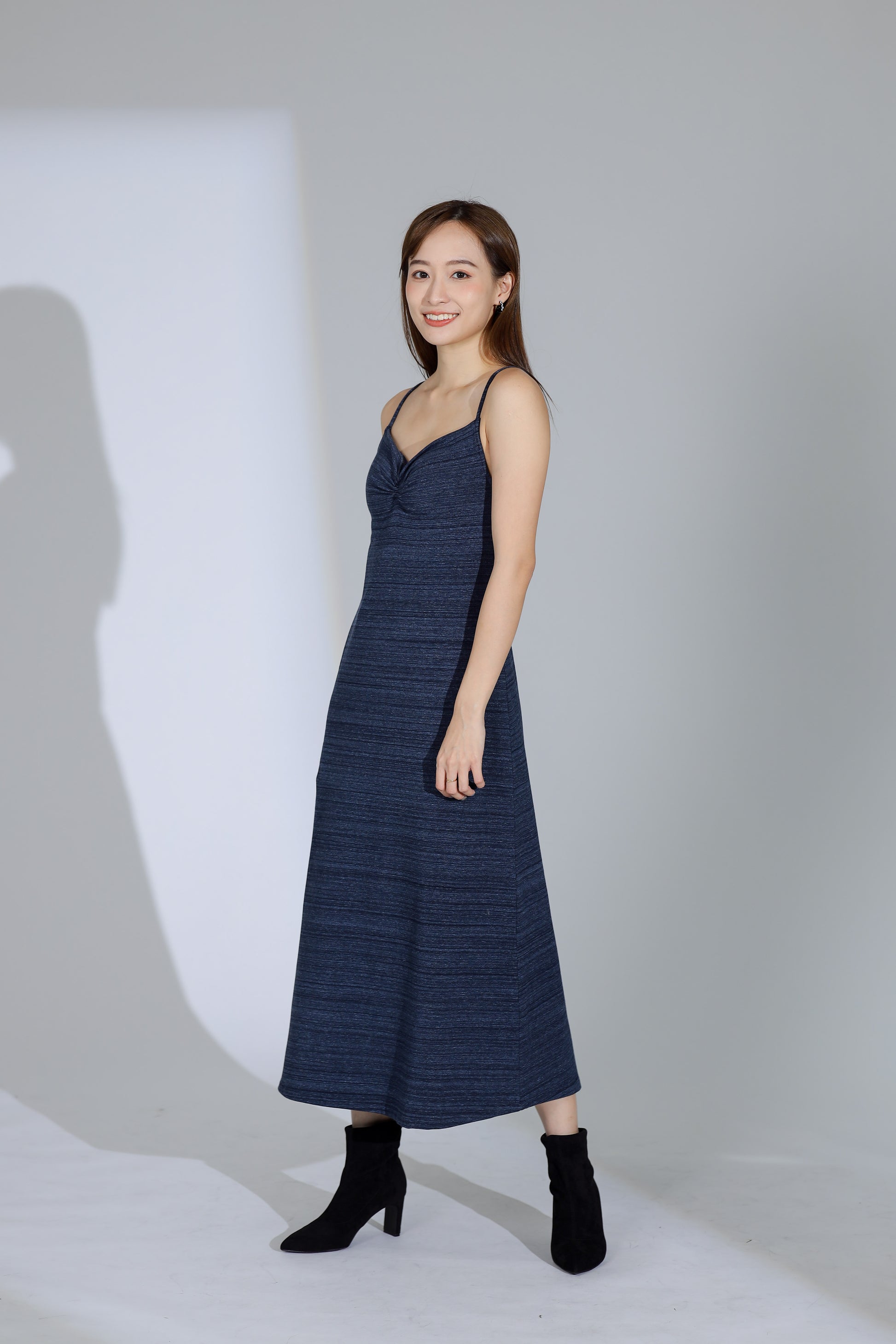 Selma Padded Slip Dress - Blue