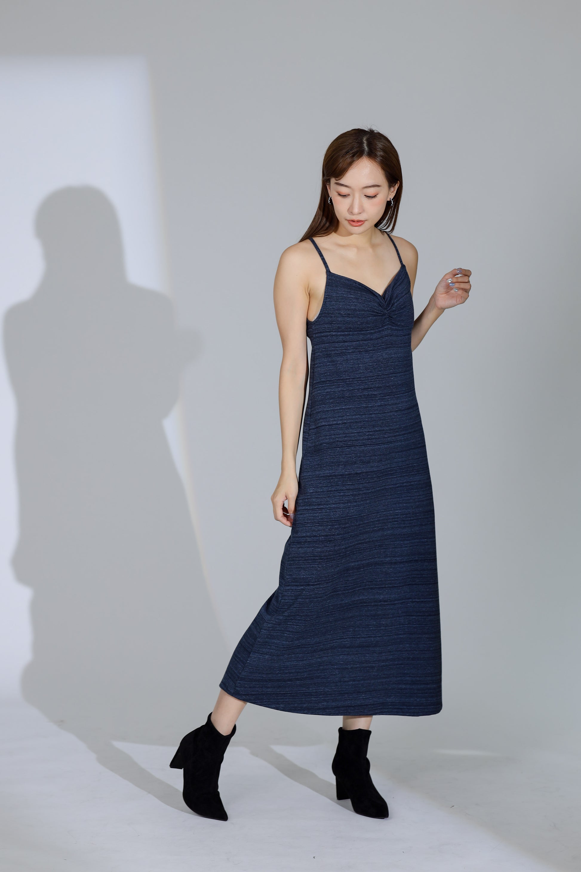 Selma Padded Slip Dress - Blue