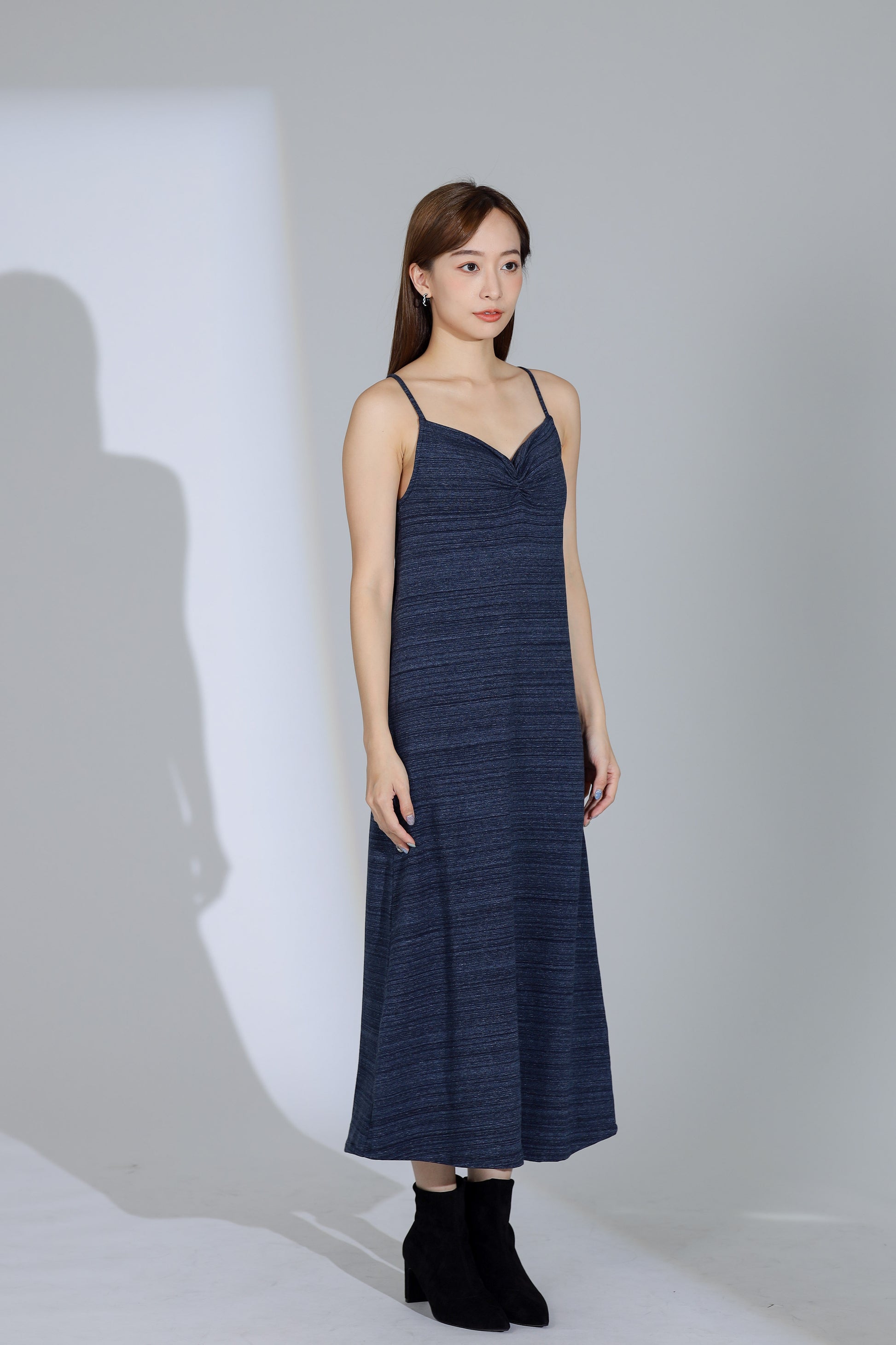 Selma Padded Slip Dress - Blue