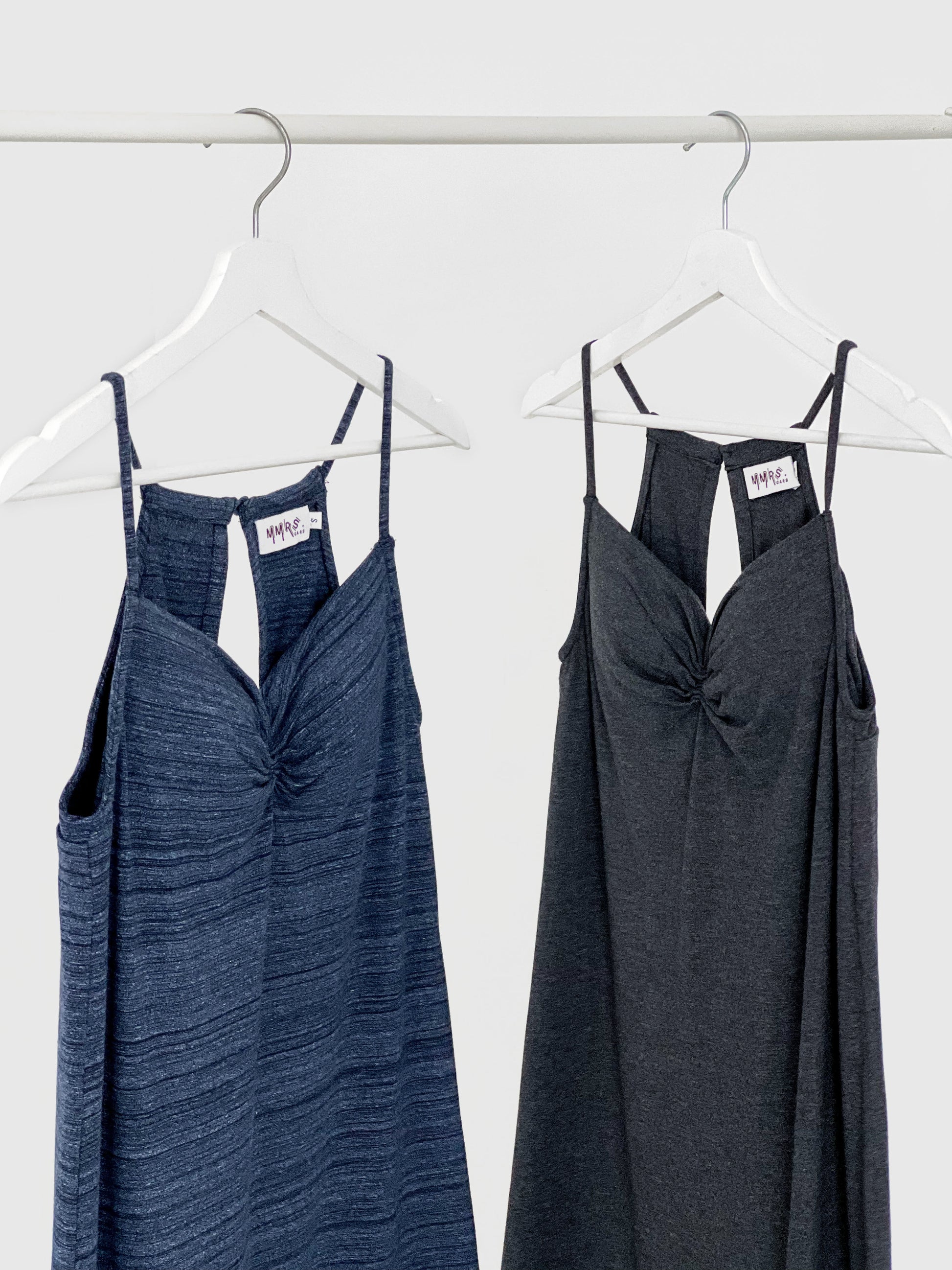 Selma Padded Slip Dress - Charcoal