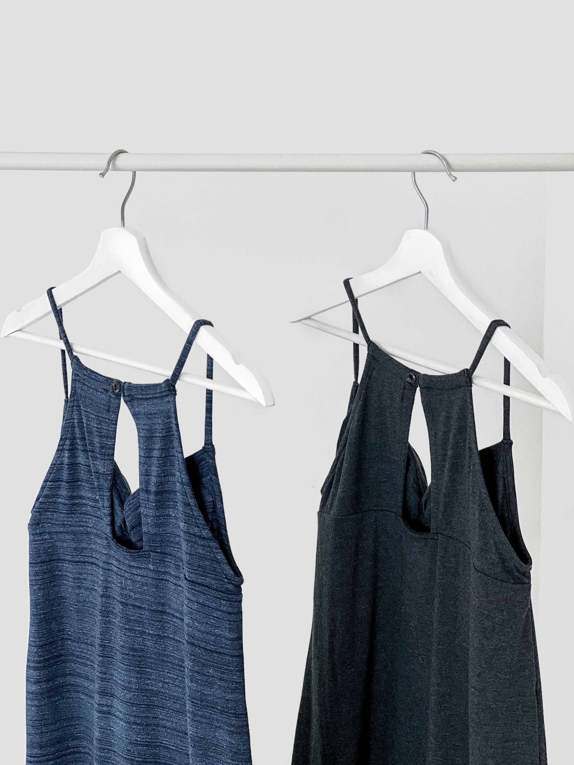 Selma Padded Slip Dress - Charcoal