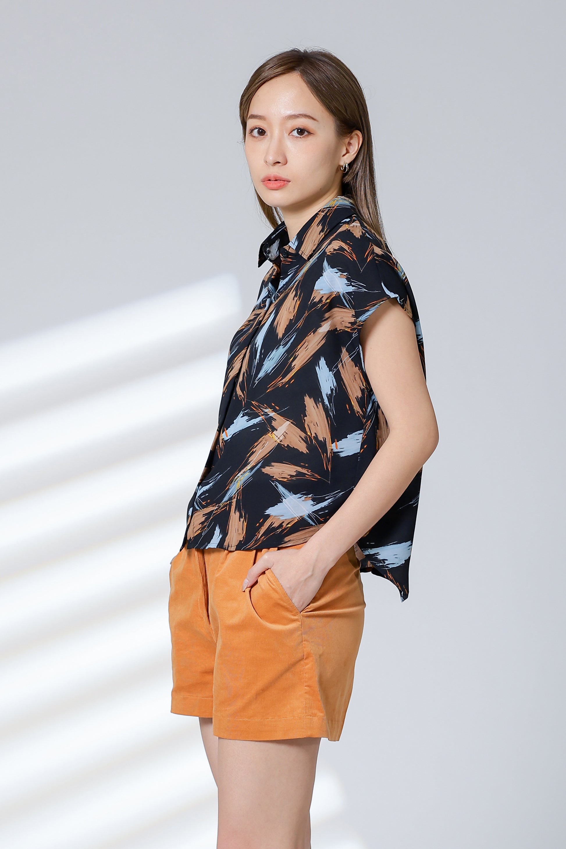 Serrano Printed Shirt - Black/Brown