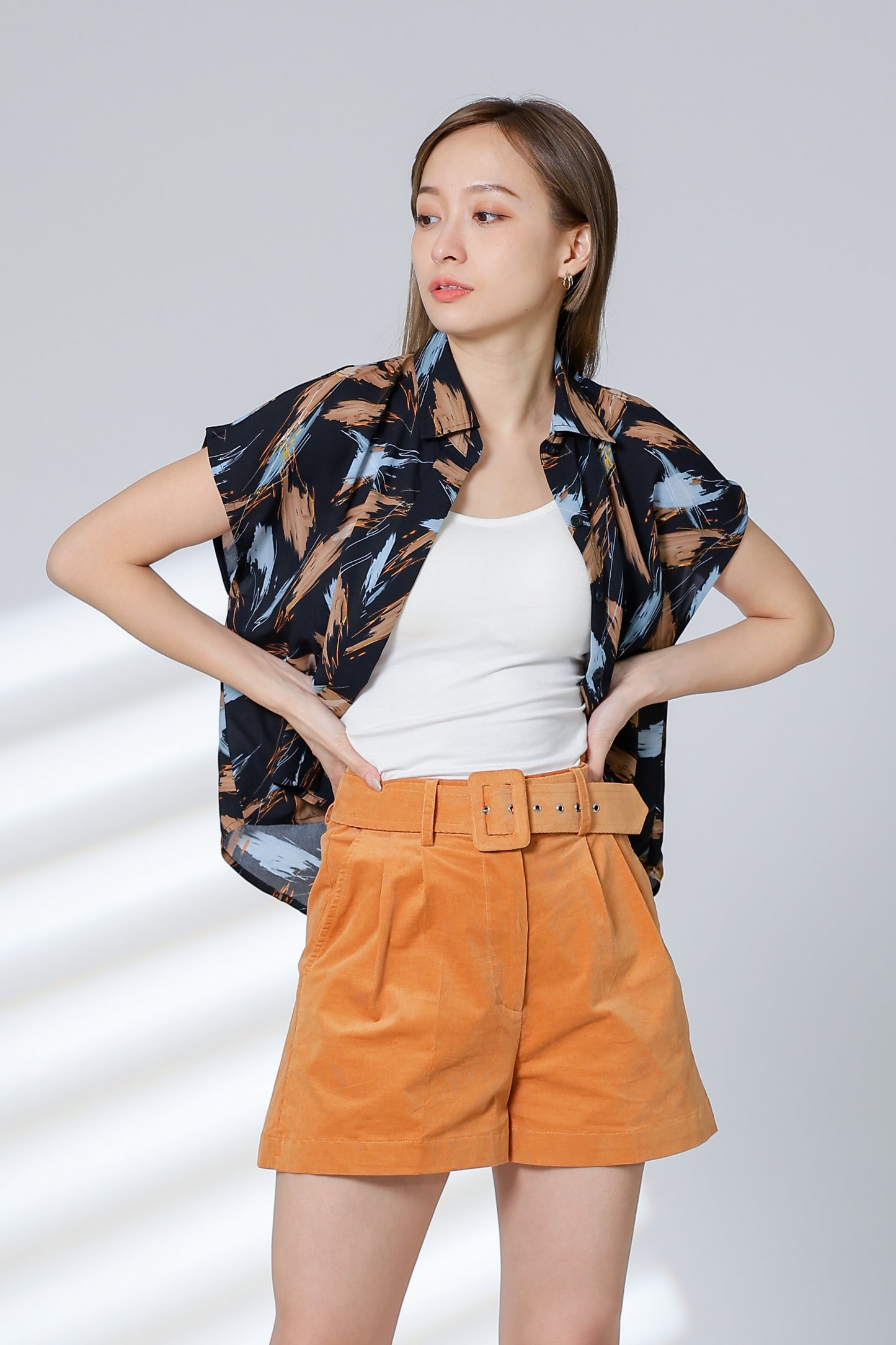Serrano Printed Shirt - Black/Brown