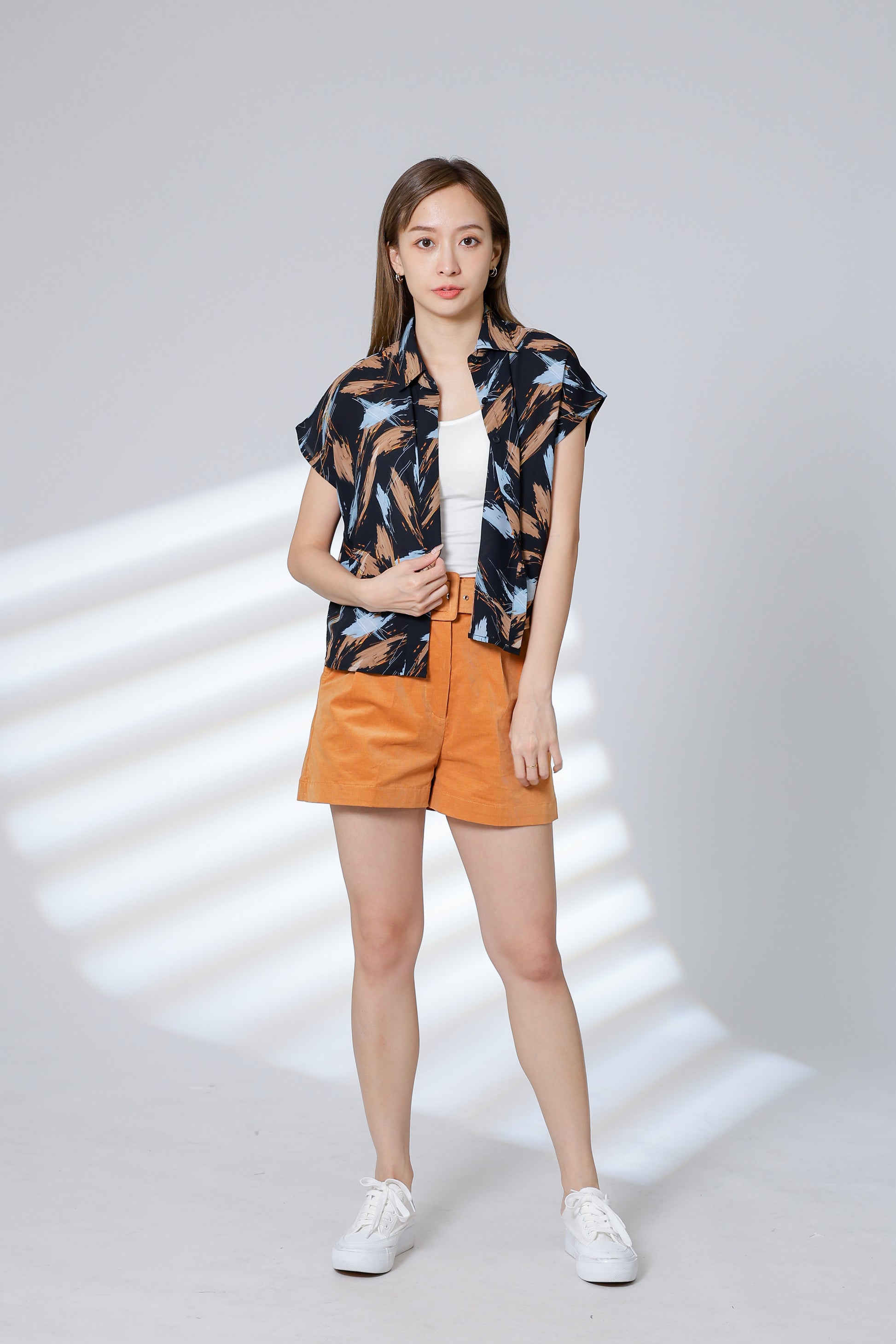 Serrano Printed Shirt - Black/Brown