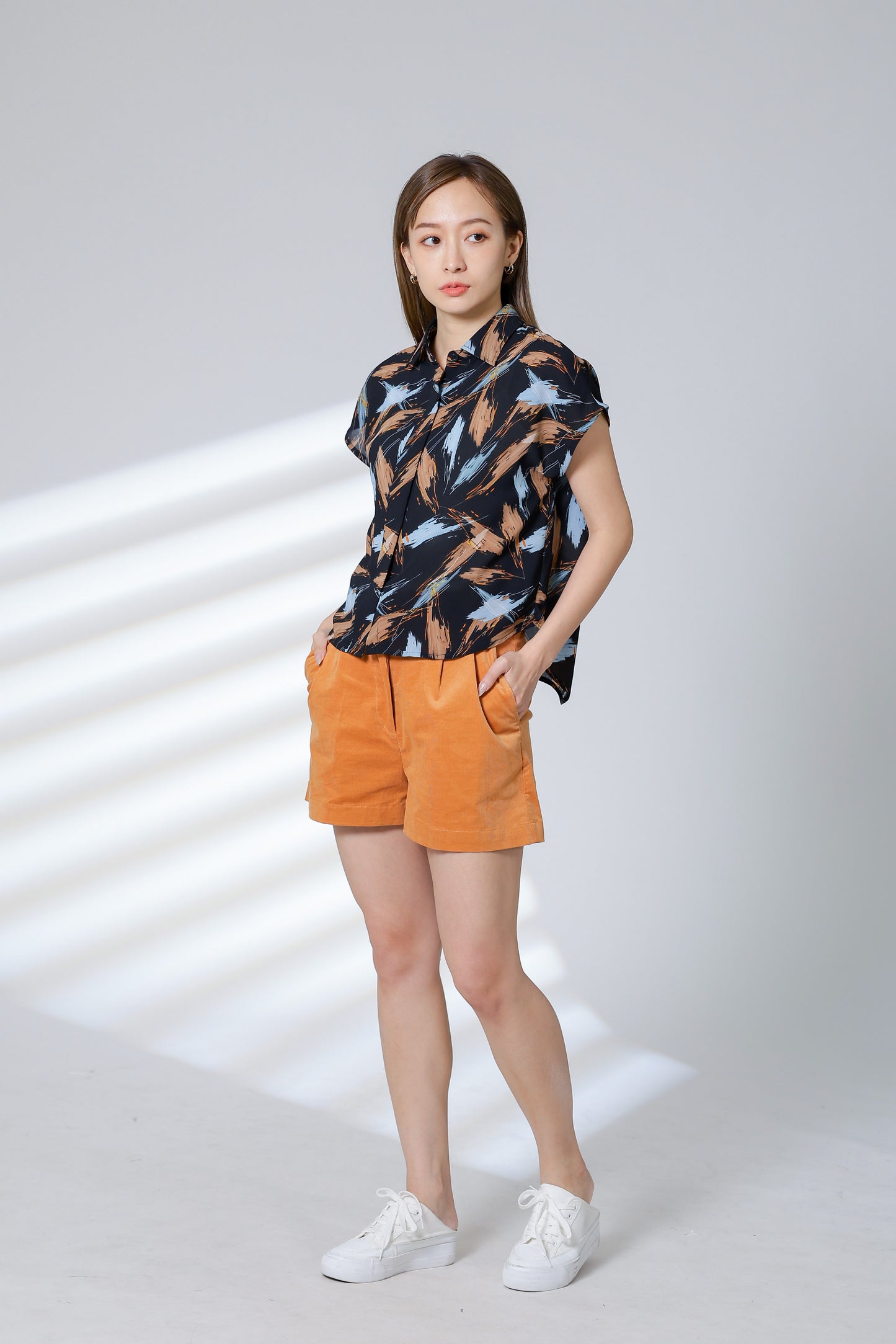 Serrano Printed Shirt - Black/Brown