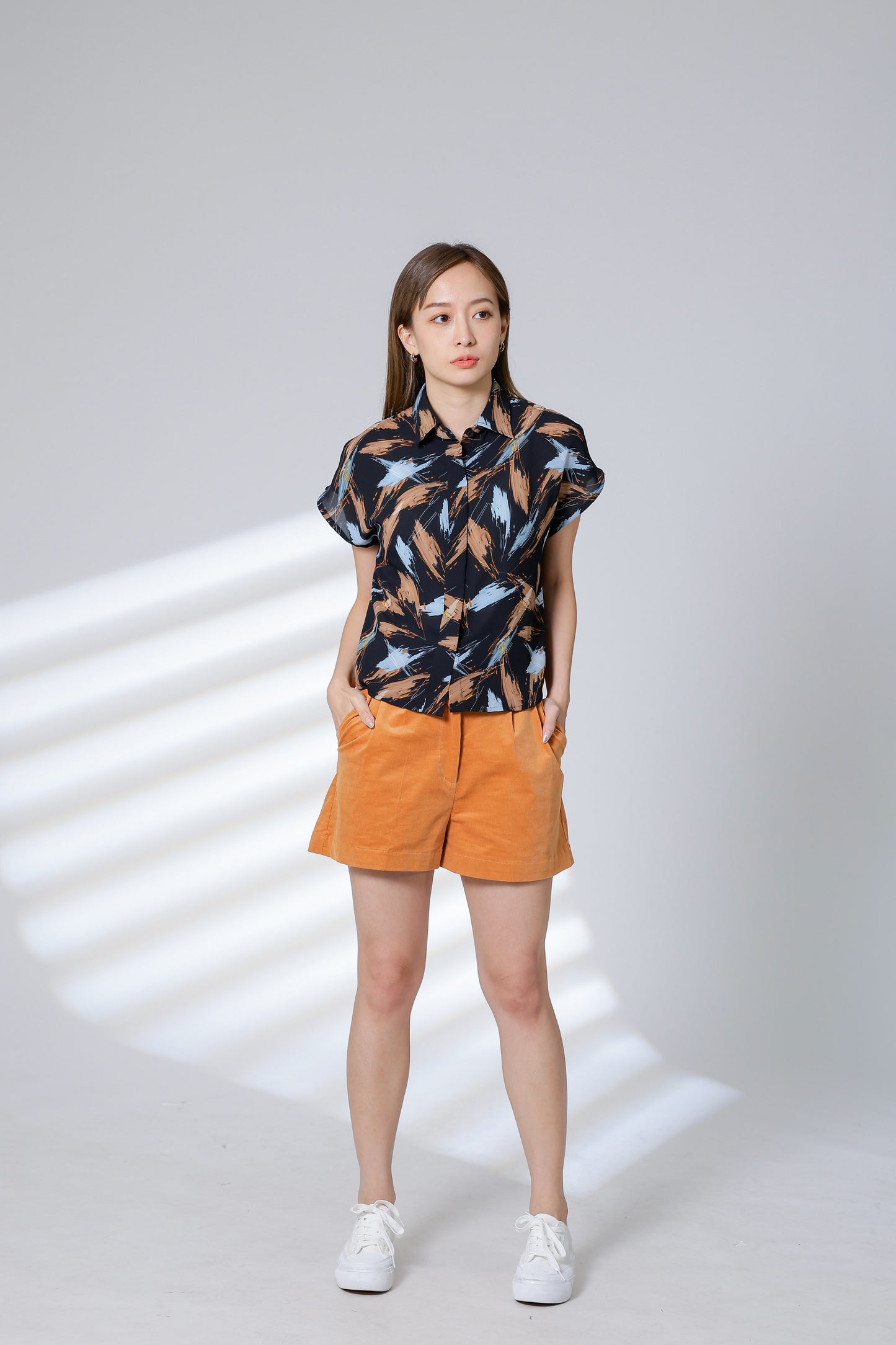 Serrano Printed Shirt - Black/Brown
