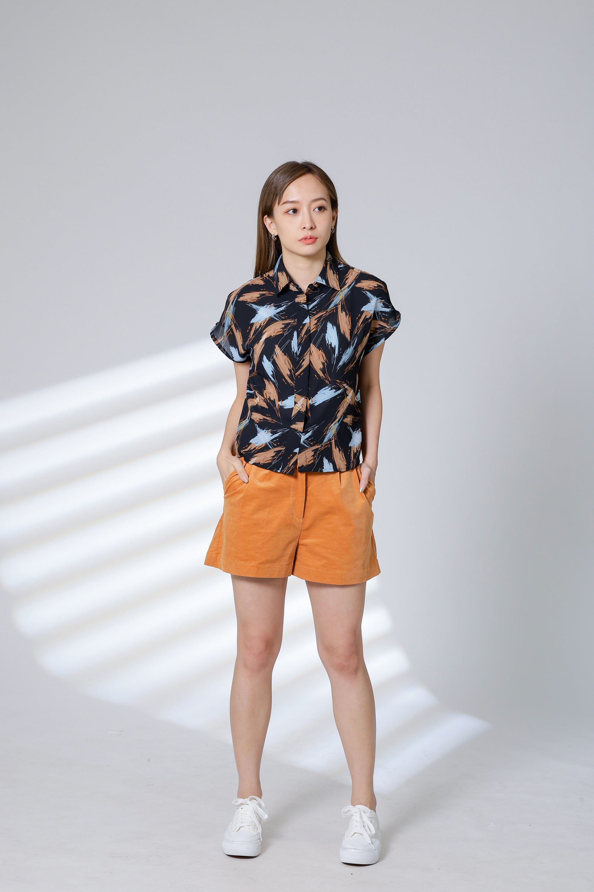 Serrano Printed Shirt - Black/Brown