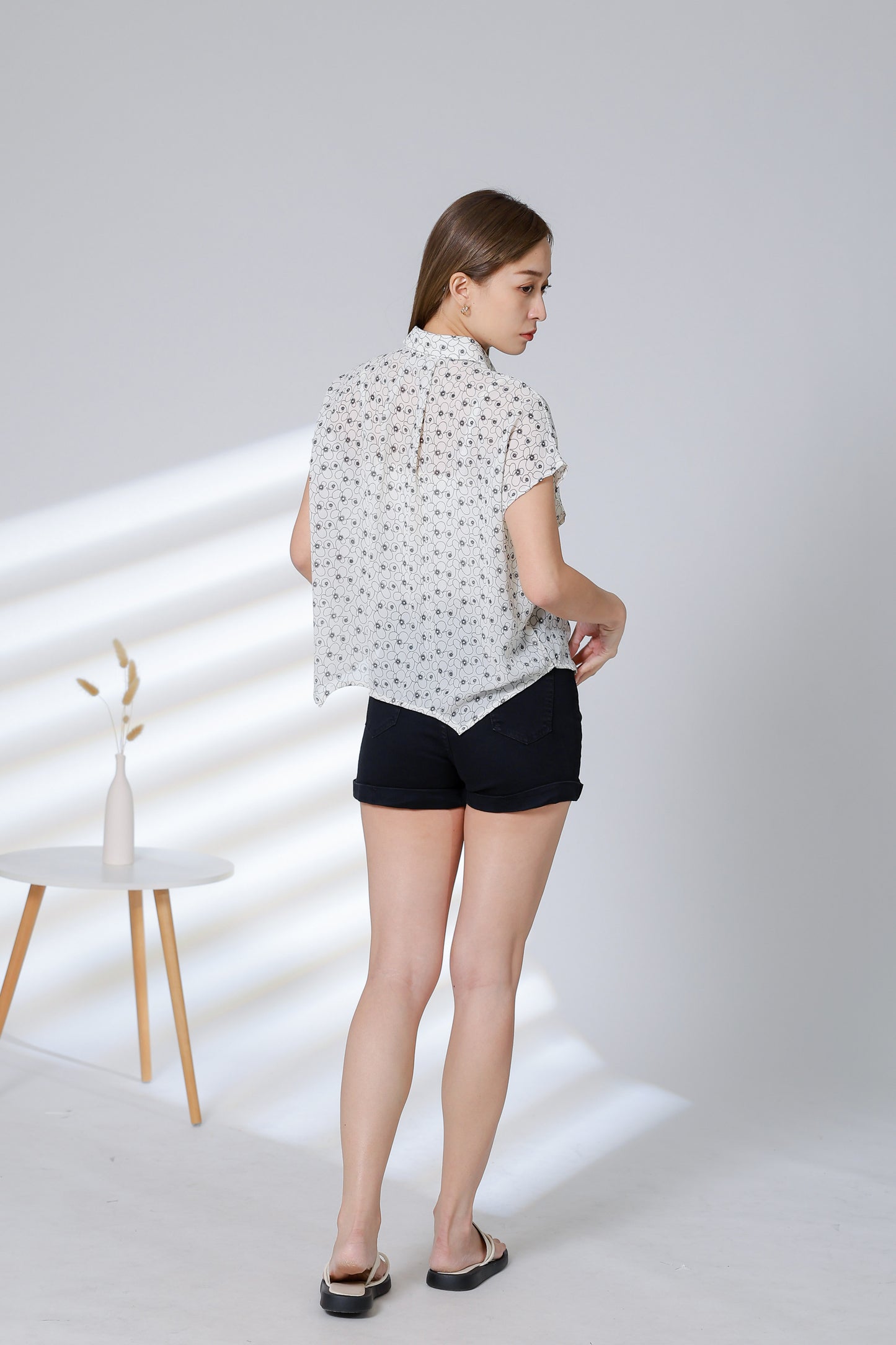 Serrano Printed Shirt - Ivory/Navy