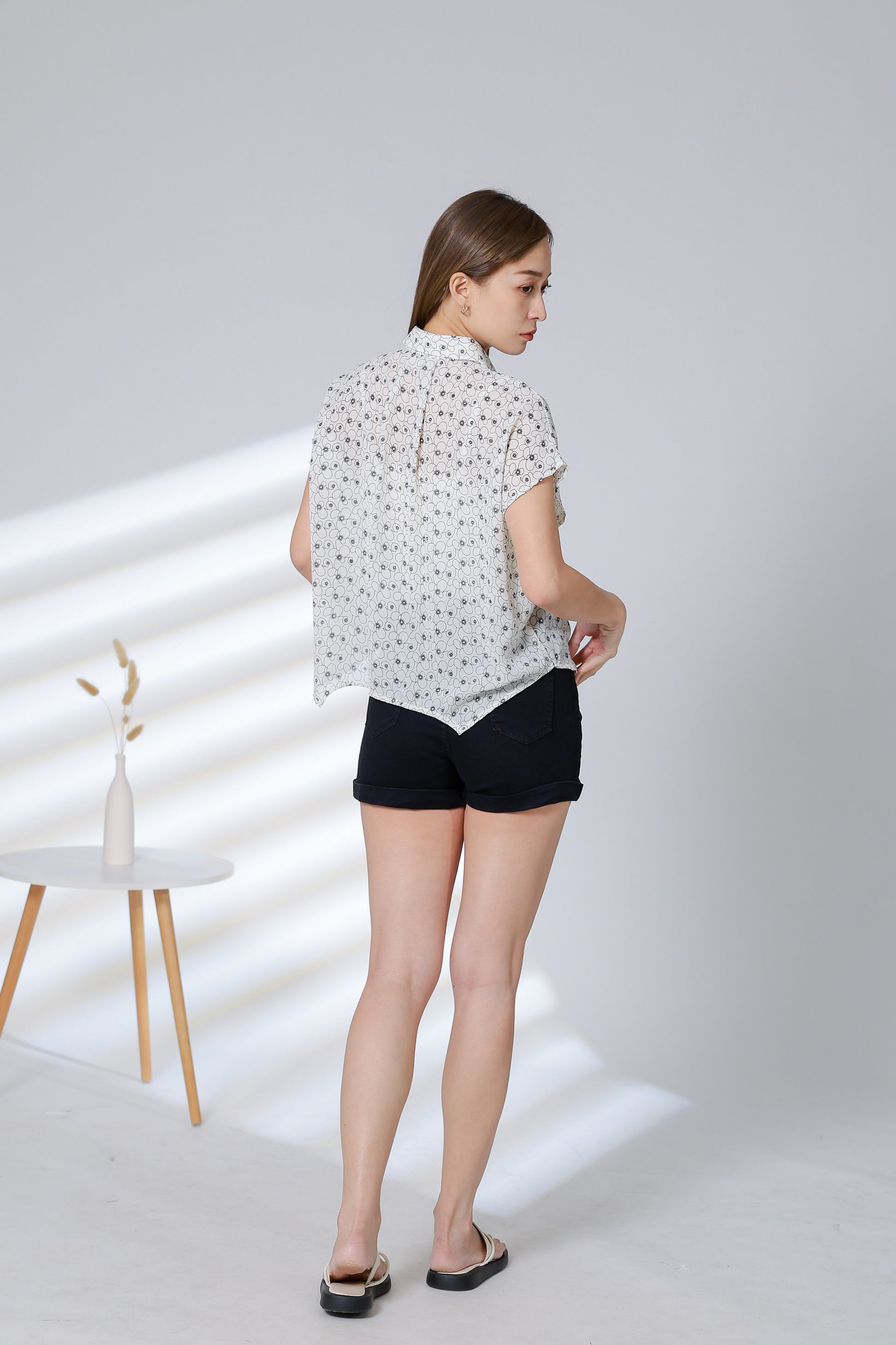 Serrano Printed Shirt - Ivory/Navy