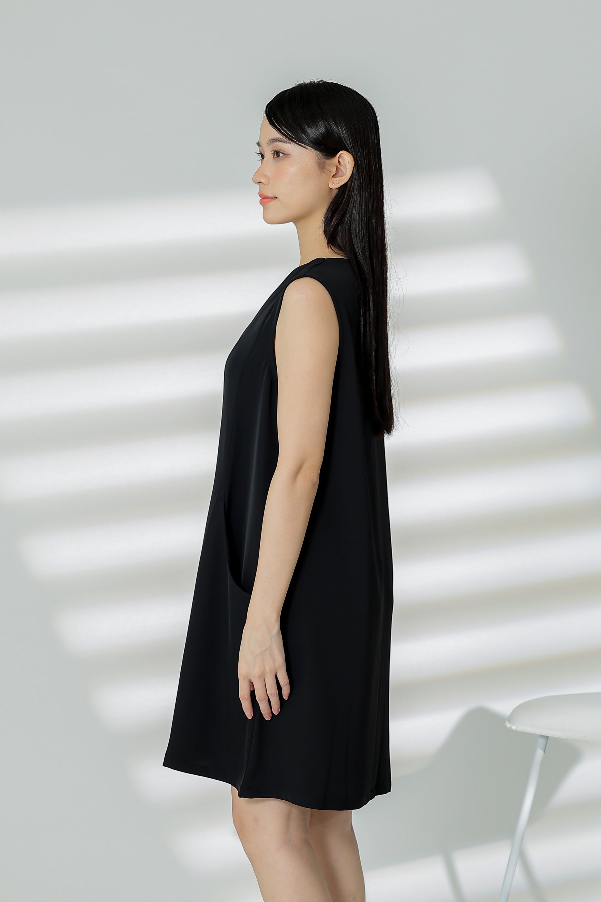 Shalom Button Down Dress - Black