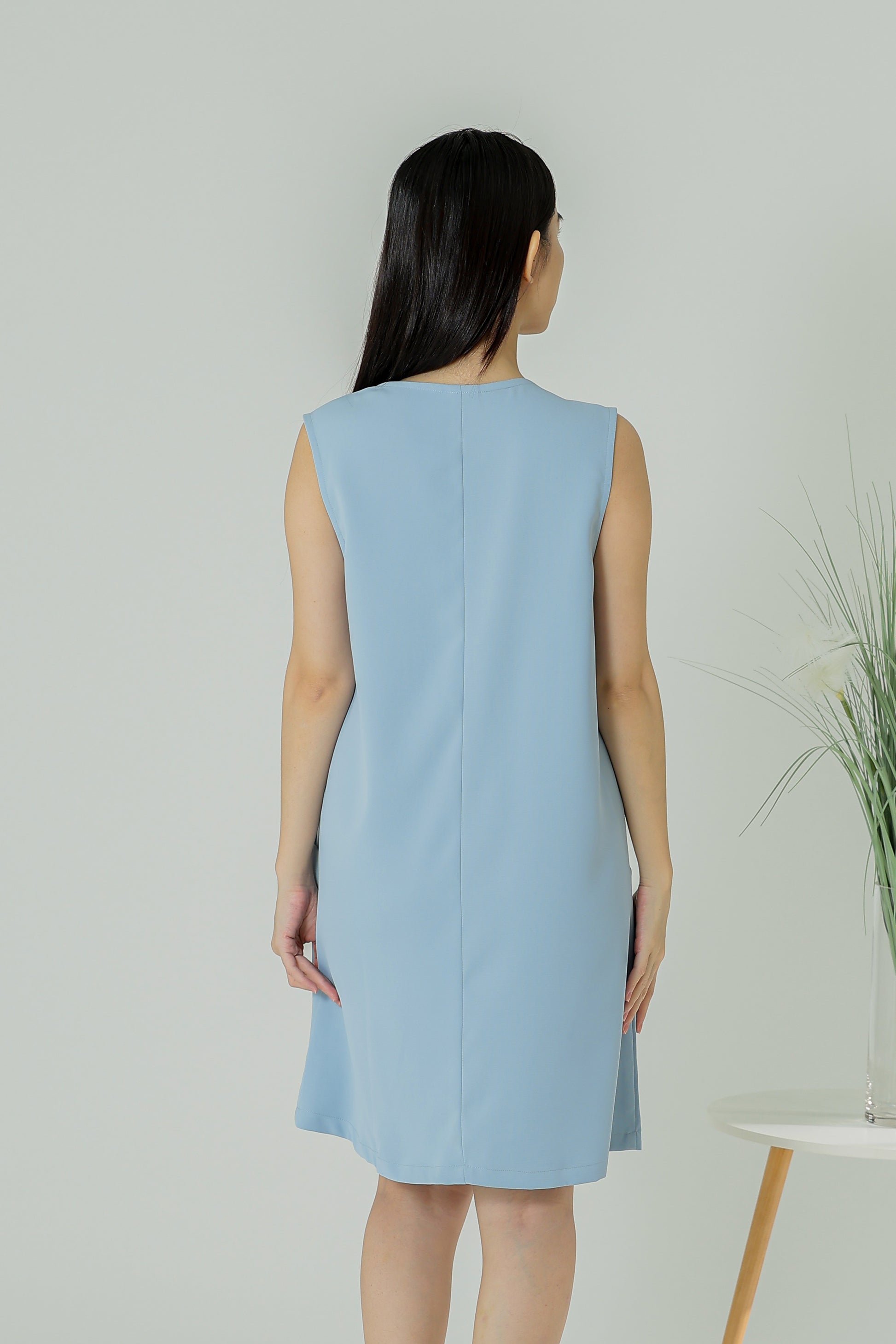 Shalom Button Down Dress - Blue