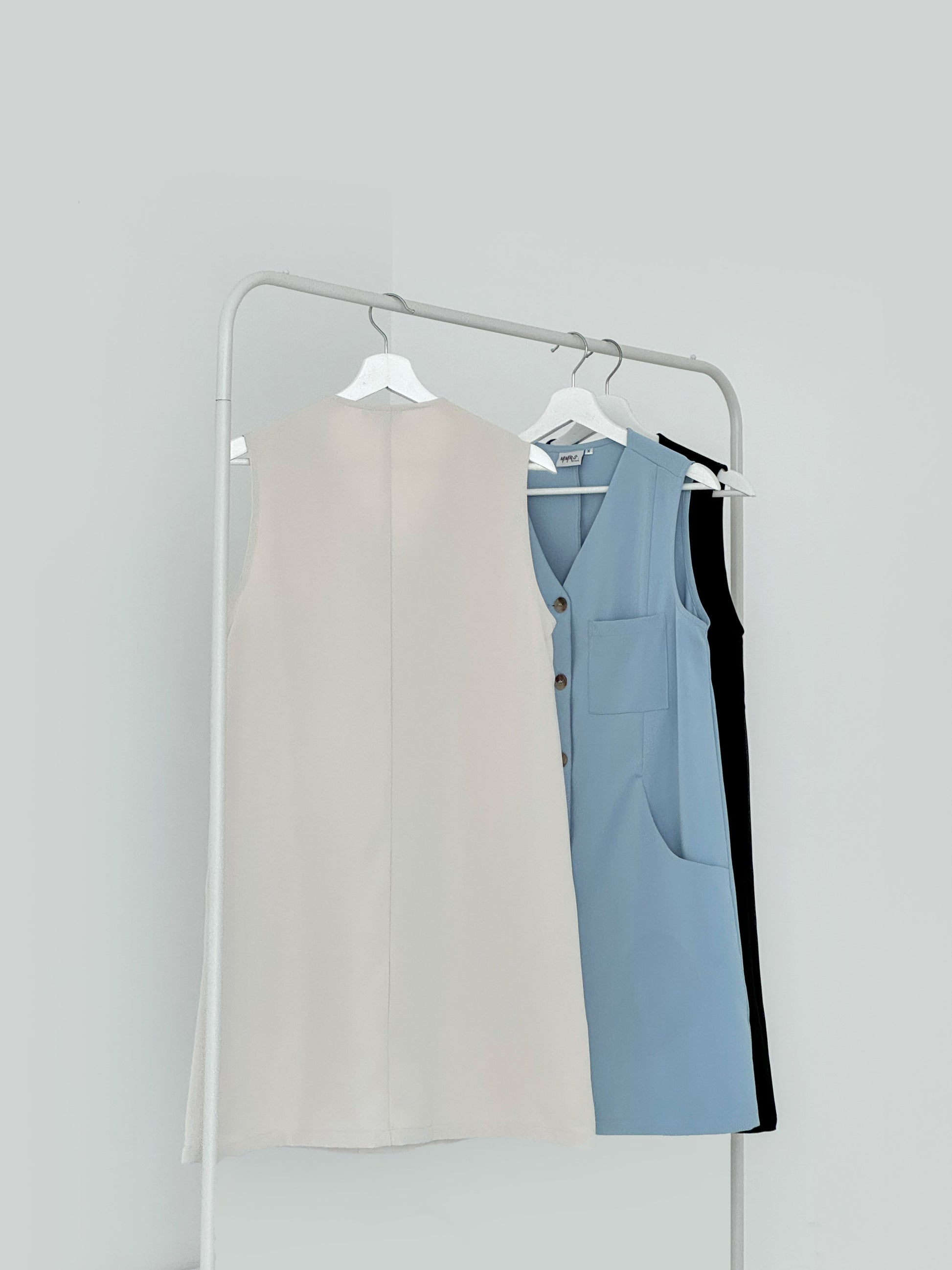 Shalom Button Down Dress - Blue