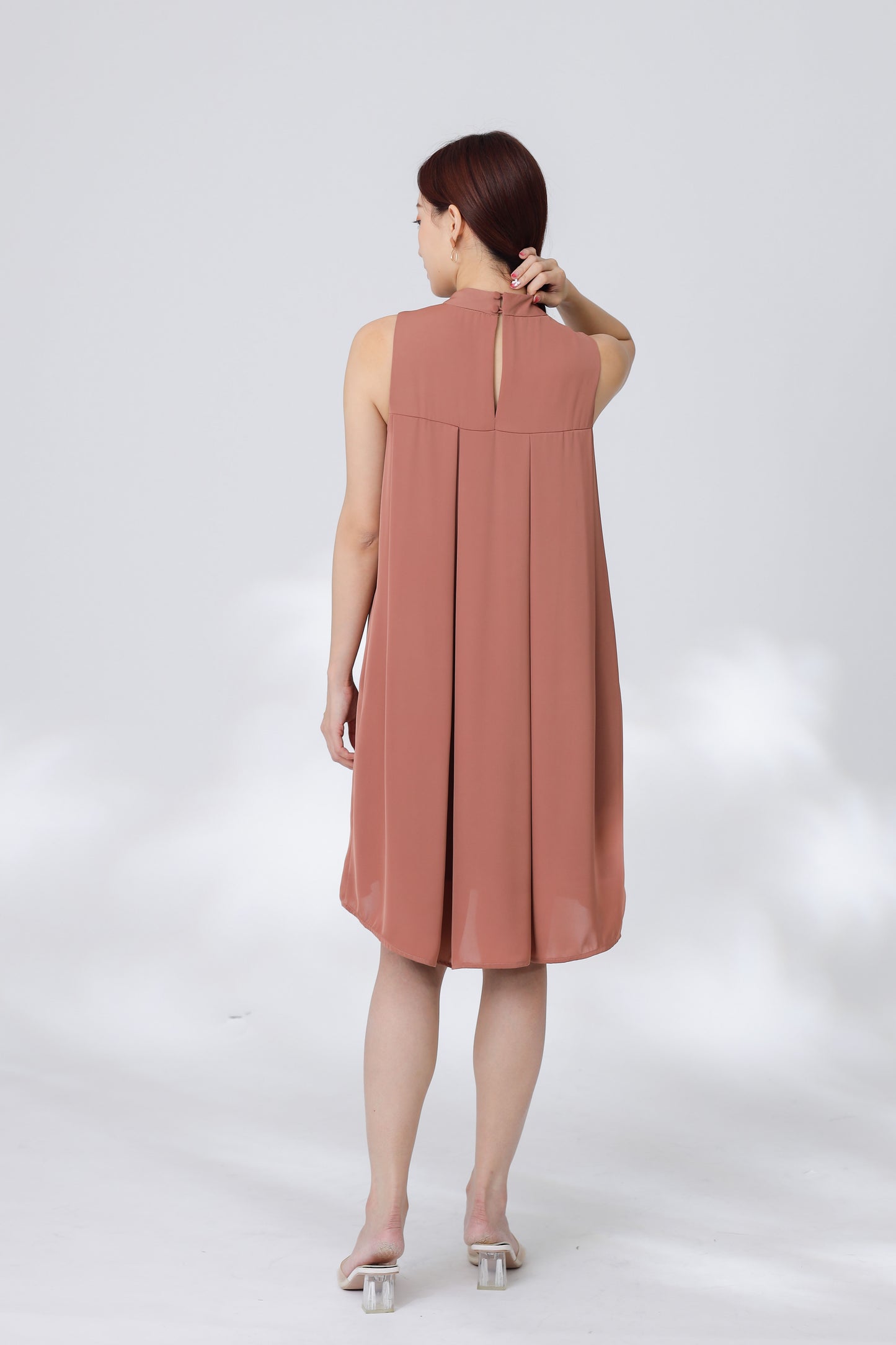 Shauna Babydoll Dress - Brown