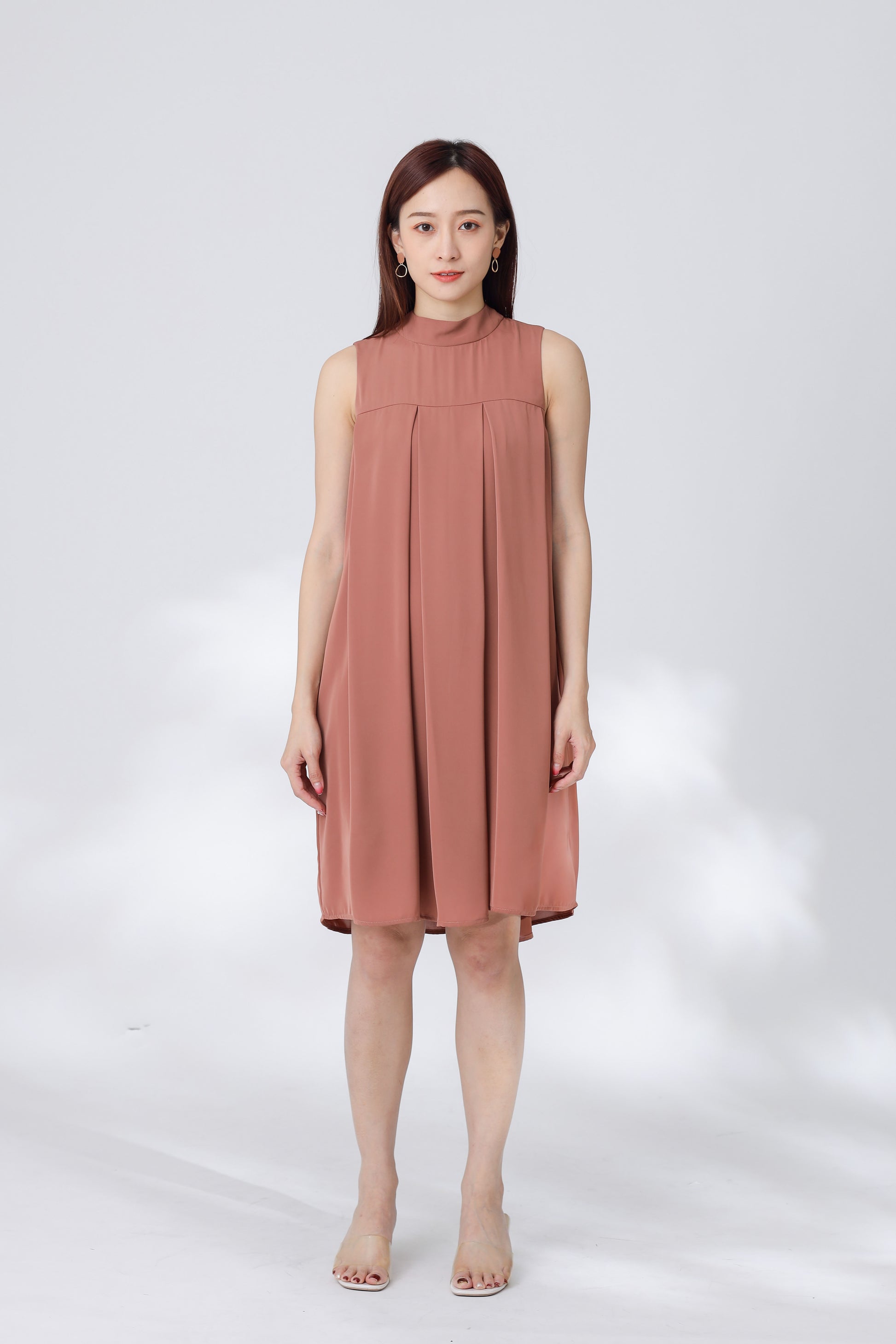Shauna Babydoll Dress - Brown