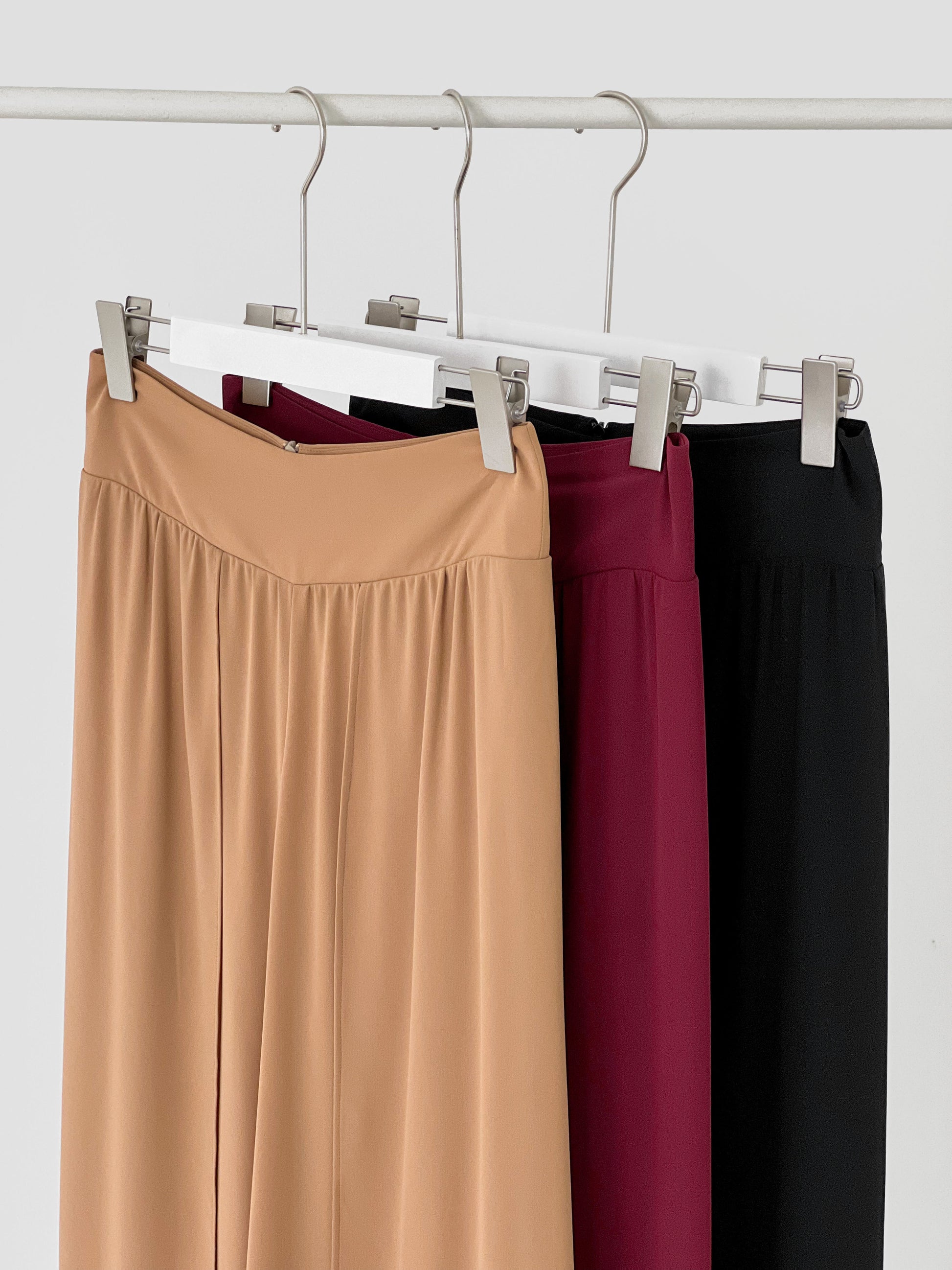 Sofia Overlapped Chiffon Skort - Khaki