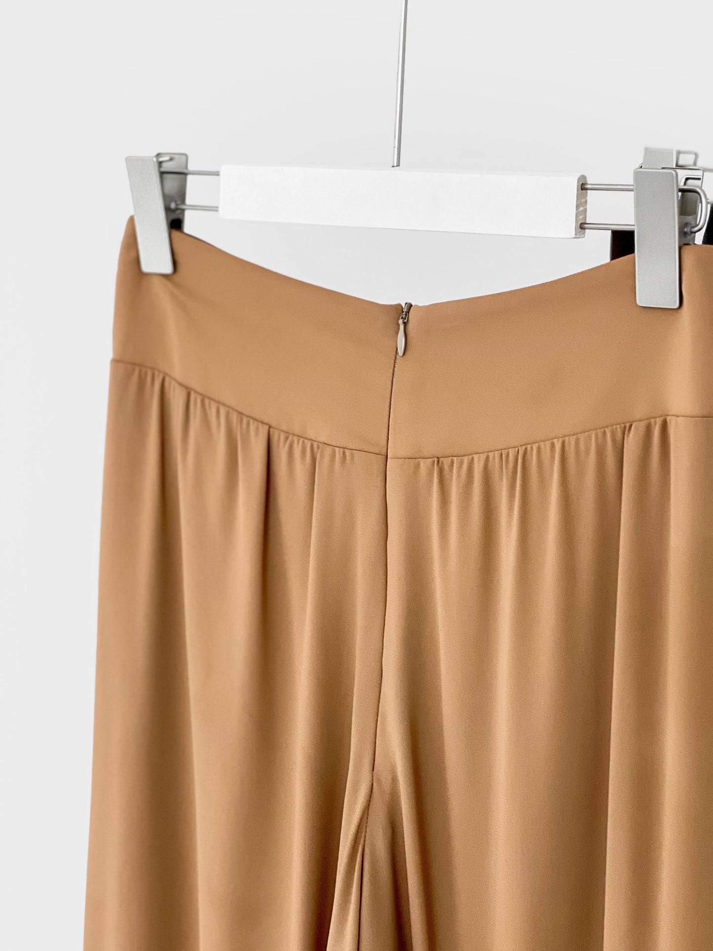 Sofia Overlapped Chiffon Skort - Khaki