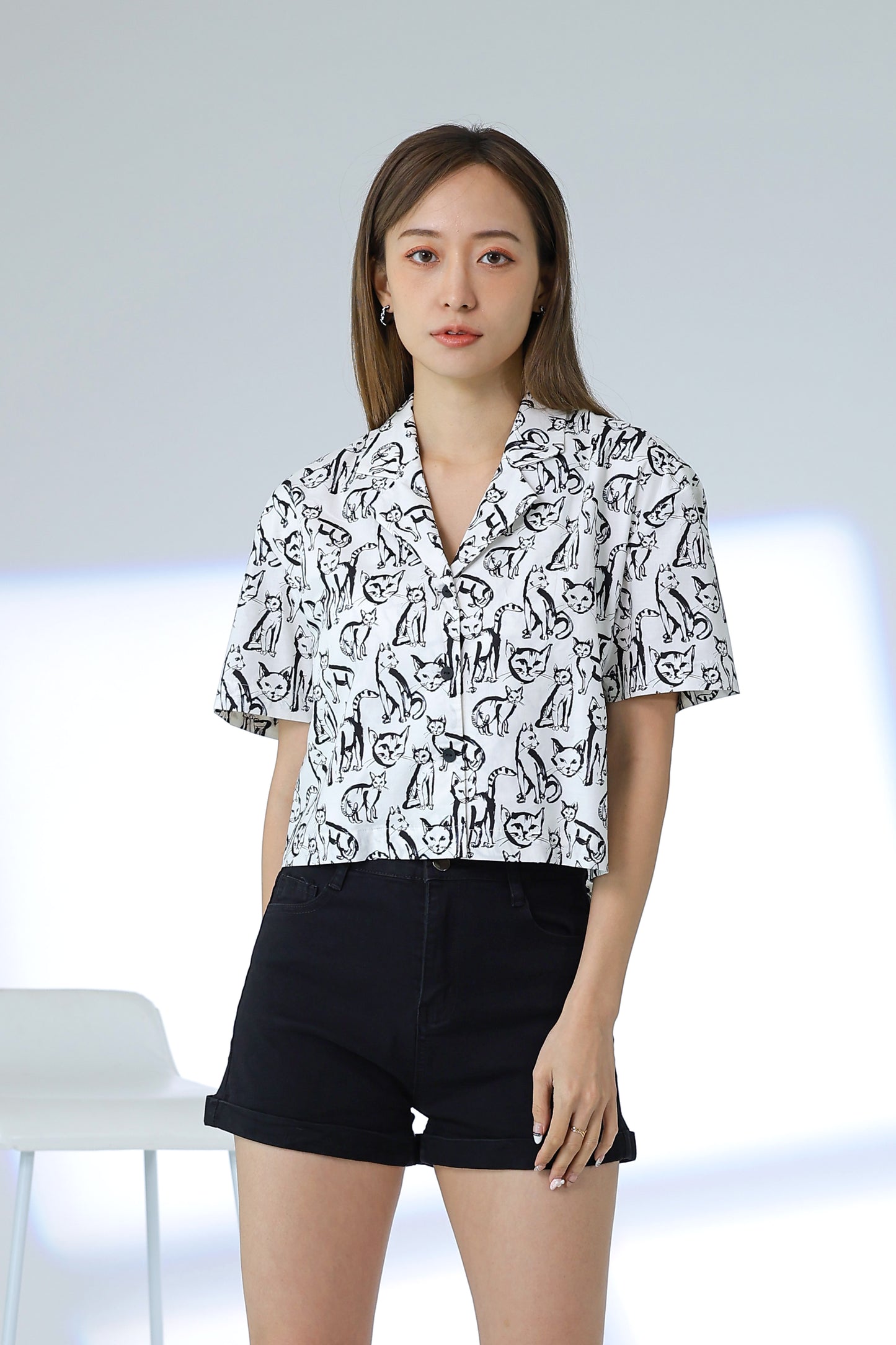 Tabitha Printed Shirt - Ivory