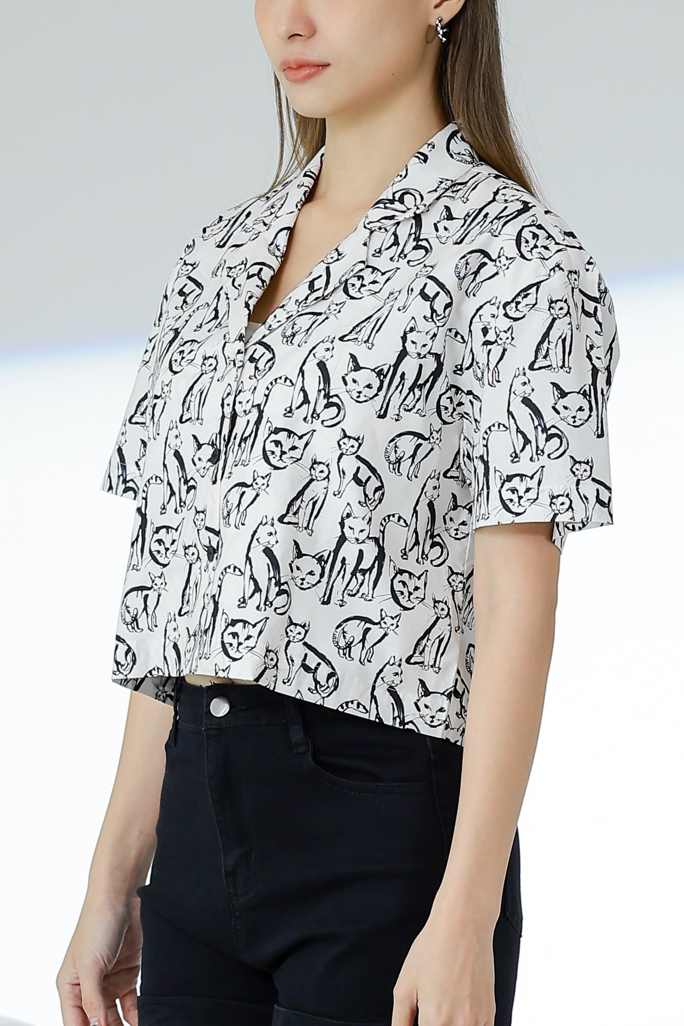 Tabitha Printed Shirt - Ivory
