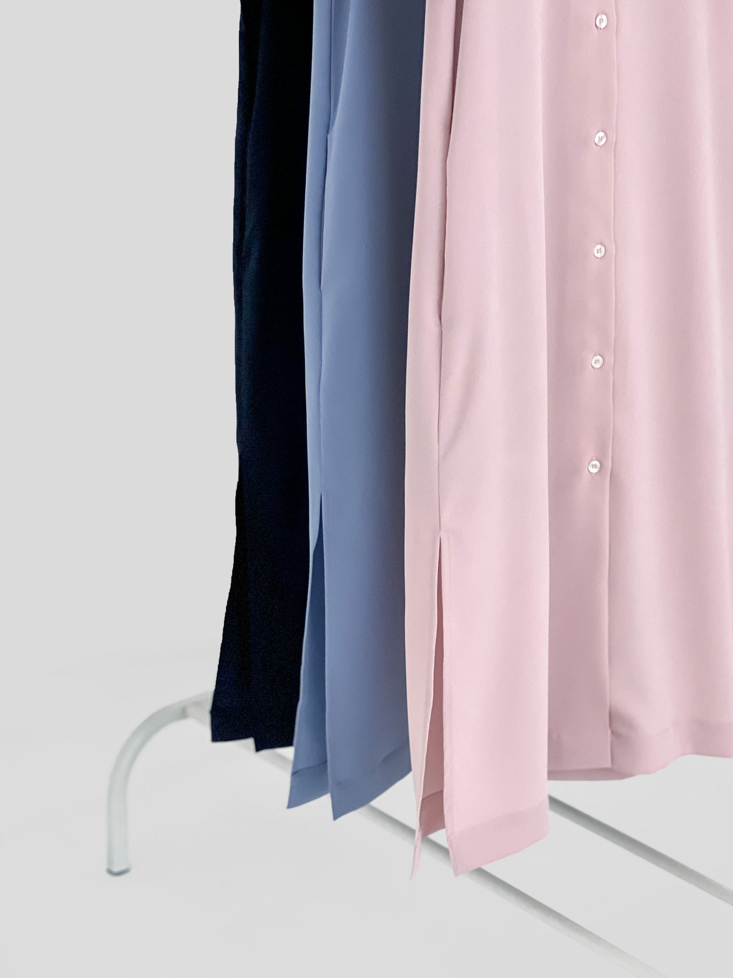 Vivian Collared Shirt Dress - Pink
