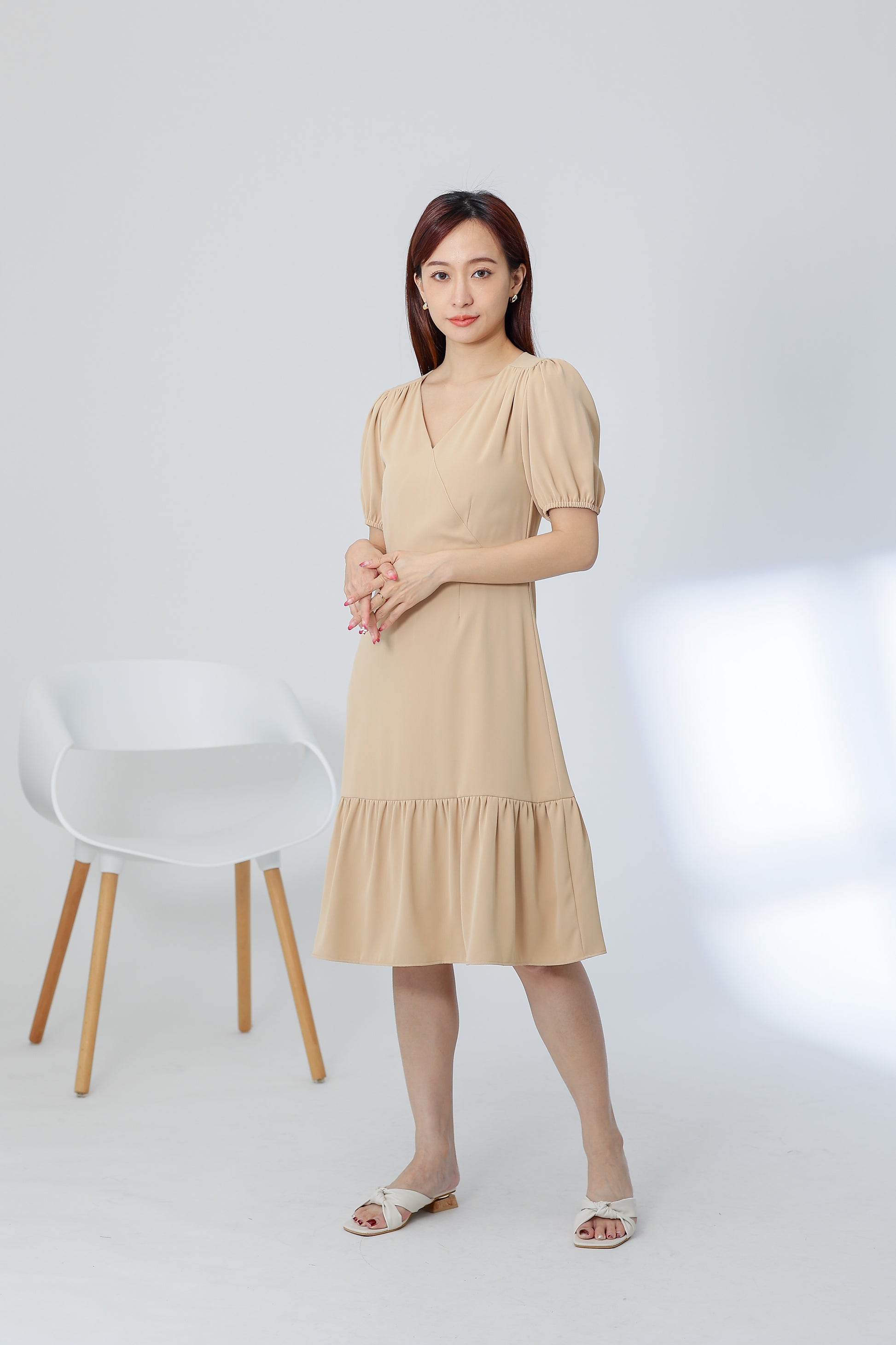 Winona Versatile Midi Dress - Nude